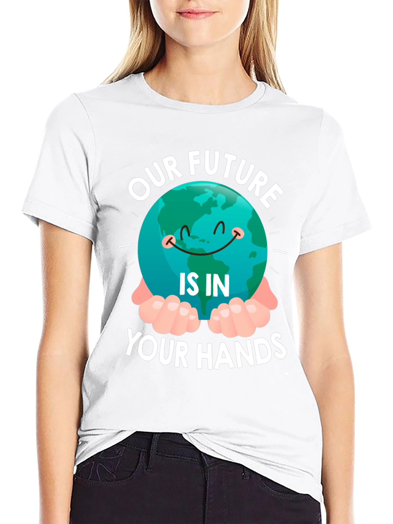 Our Future Is In Your Hands Earth Graphic Tee