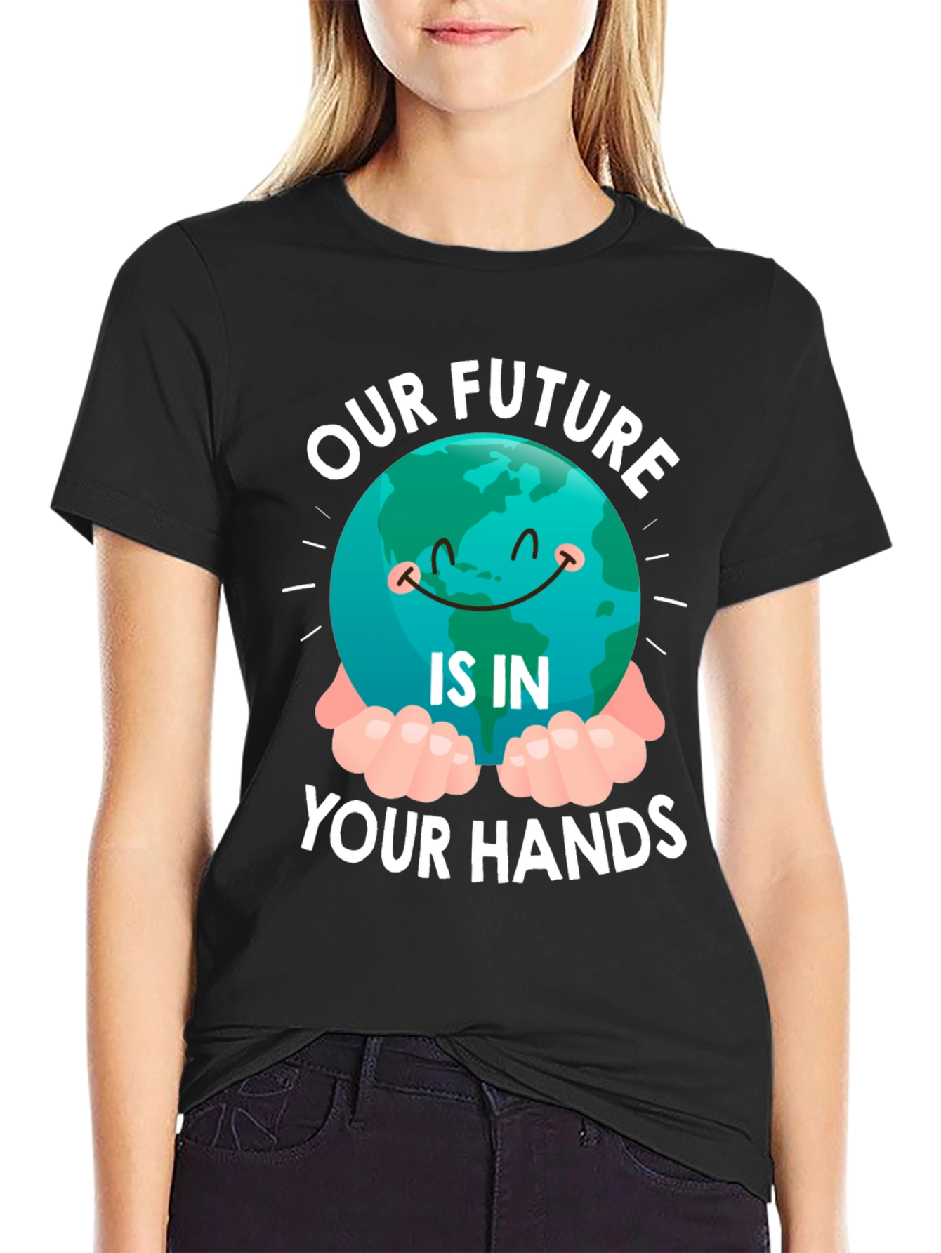 Our Future Is In Your Hands Earth Graphic Tee