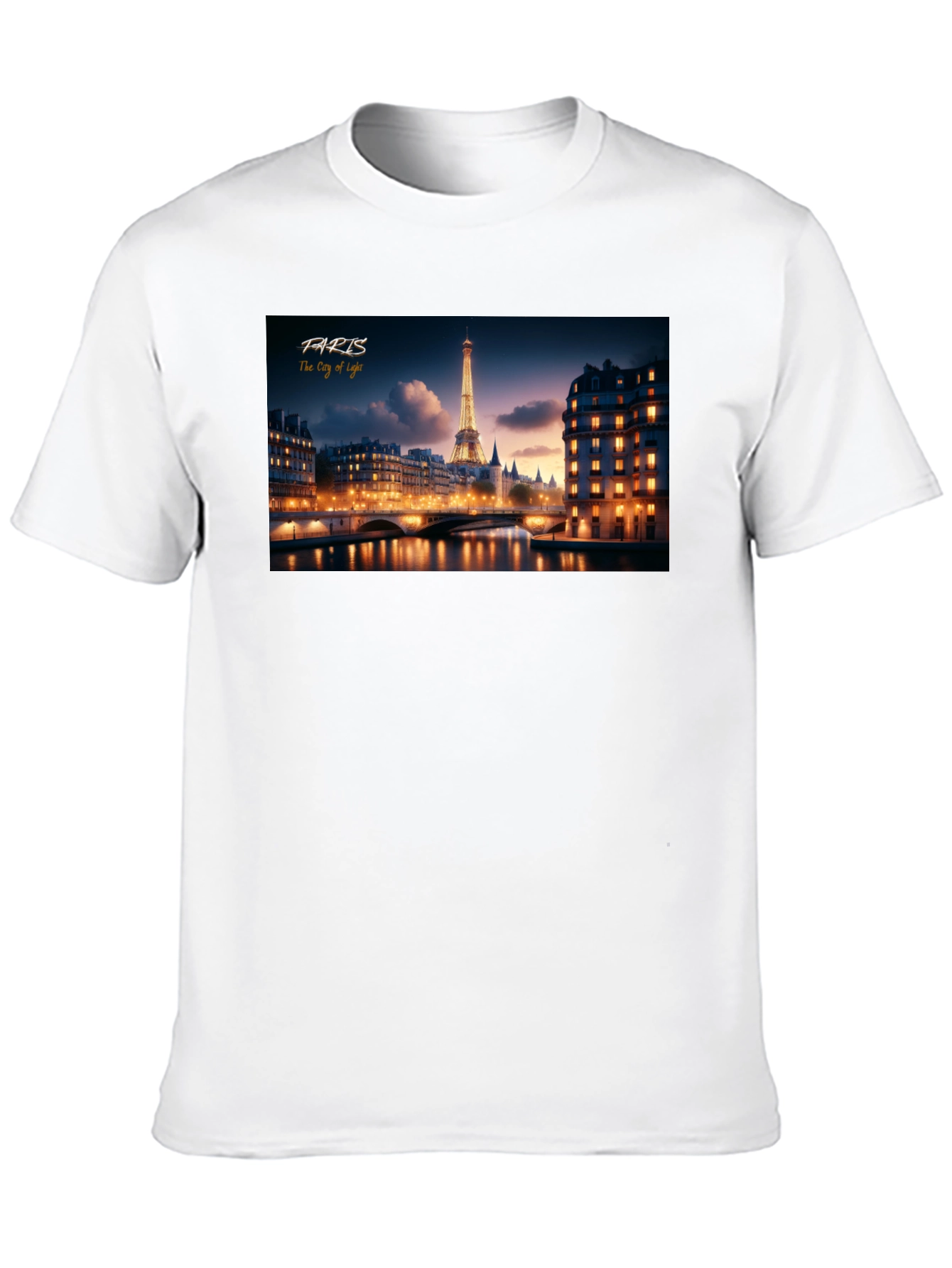 Paris City of Light Black T-Shirt