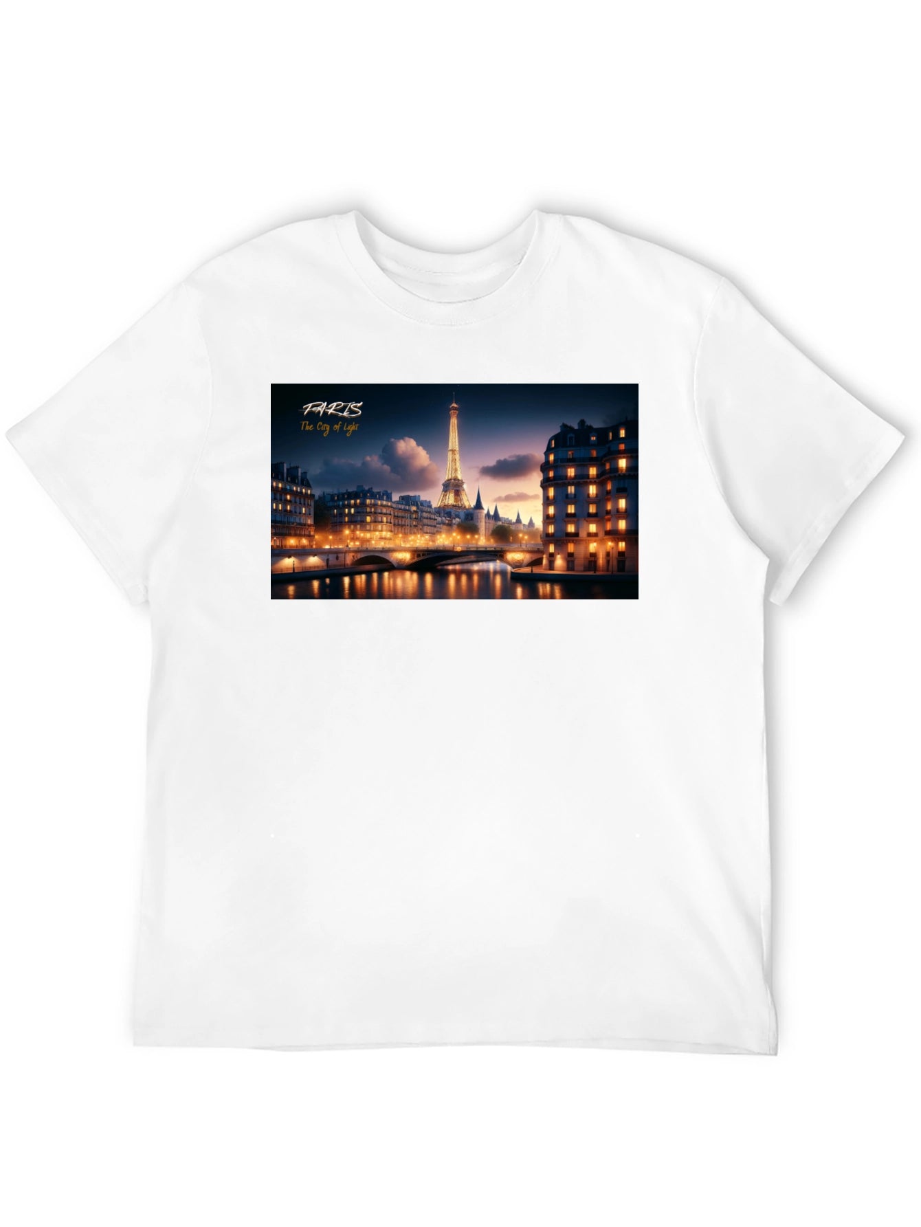 Paris City of Light Black T-Shirt