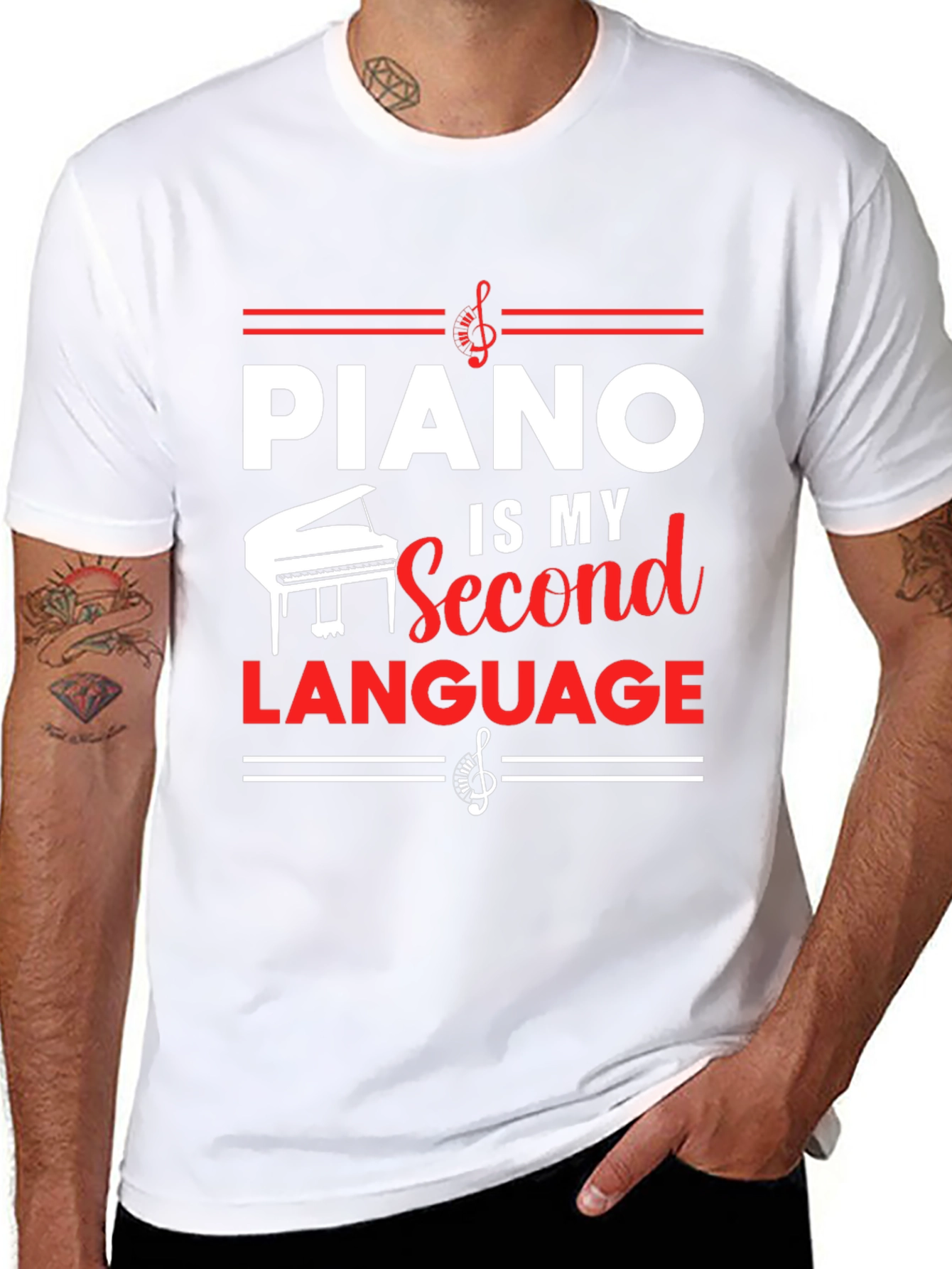 Piano is My Second Language T-Shirt