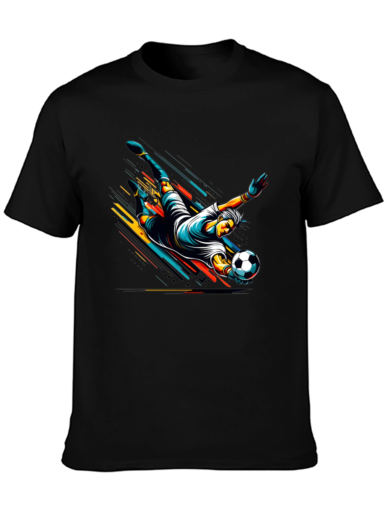 Soccer Goalie Dive Graphic T-Shirt