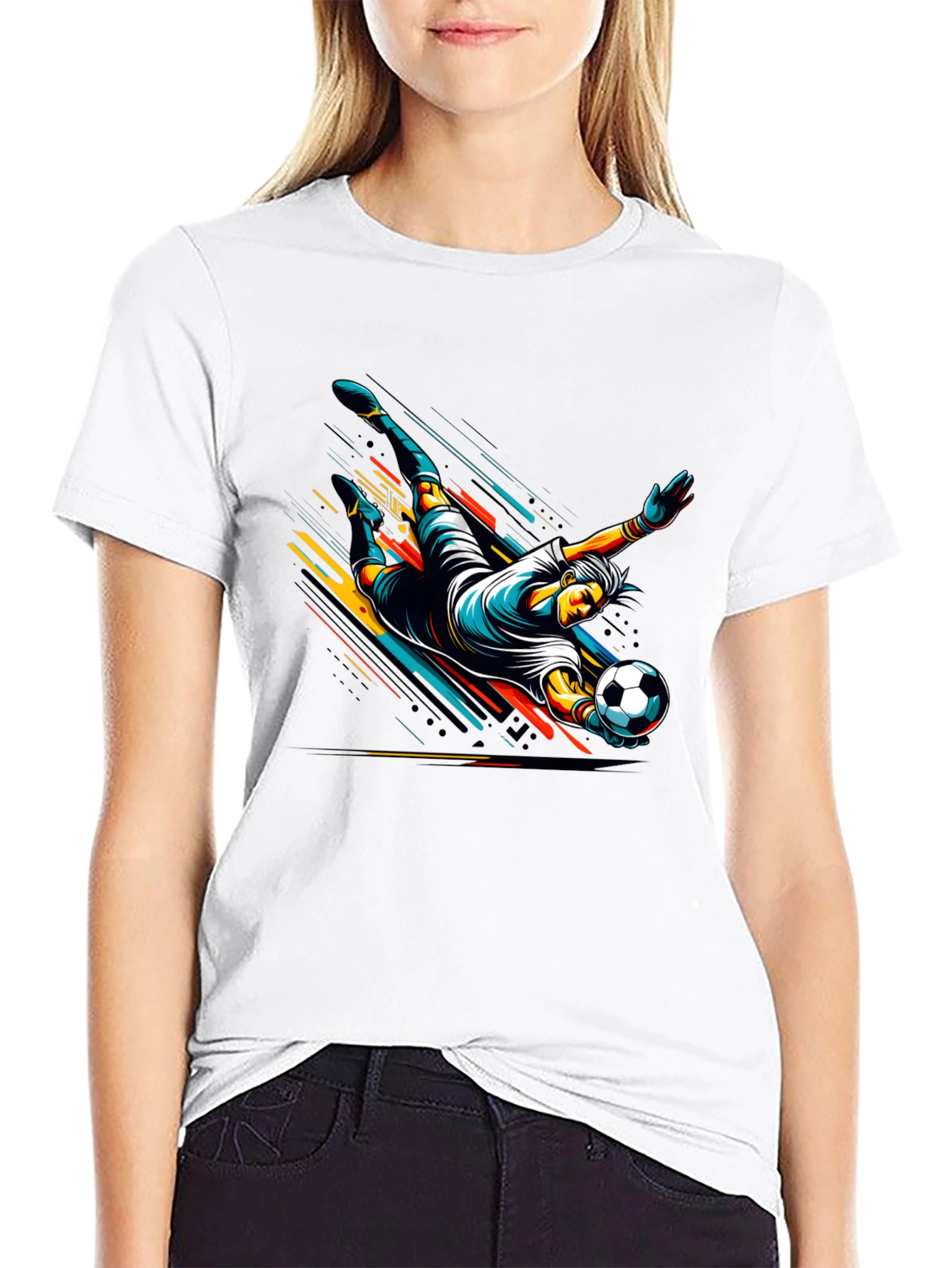 Soccer Goalie Dive Graphic T-Shirt