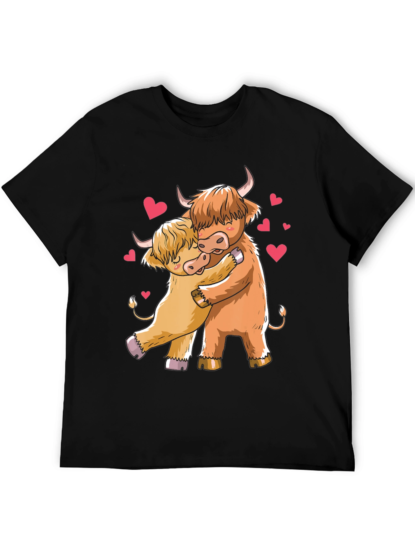 Highland Cow Lovers Black T-Shirt