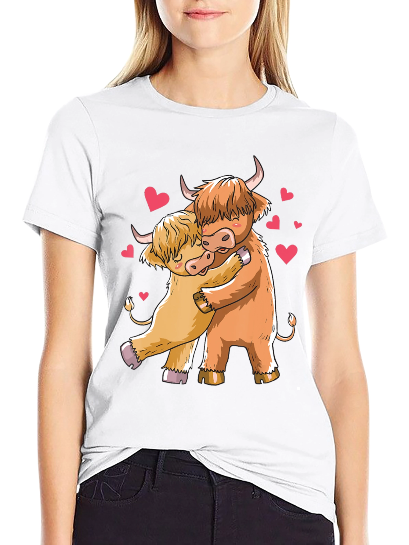 Highland Cow Lovers Black T-Shirt