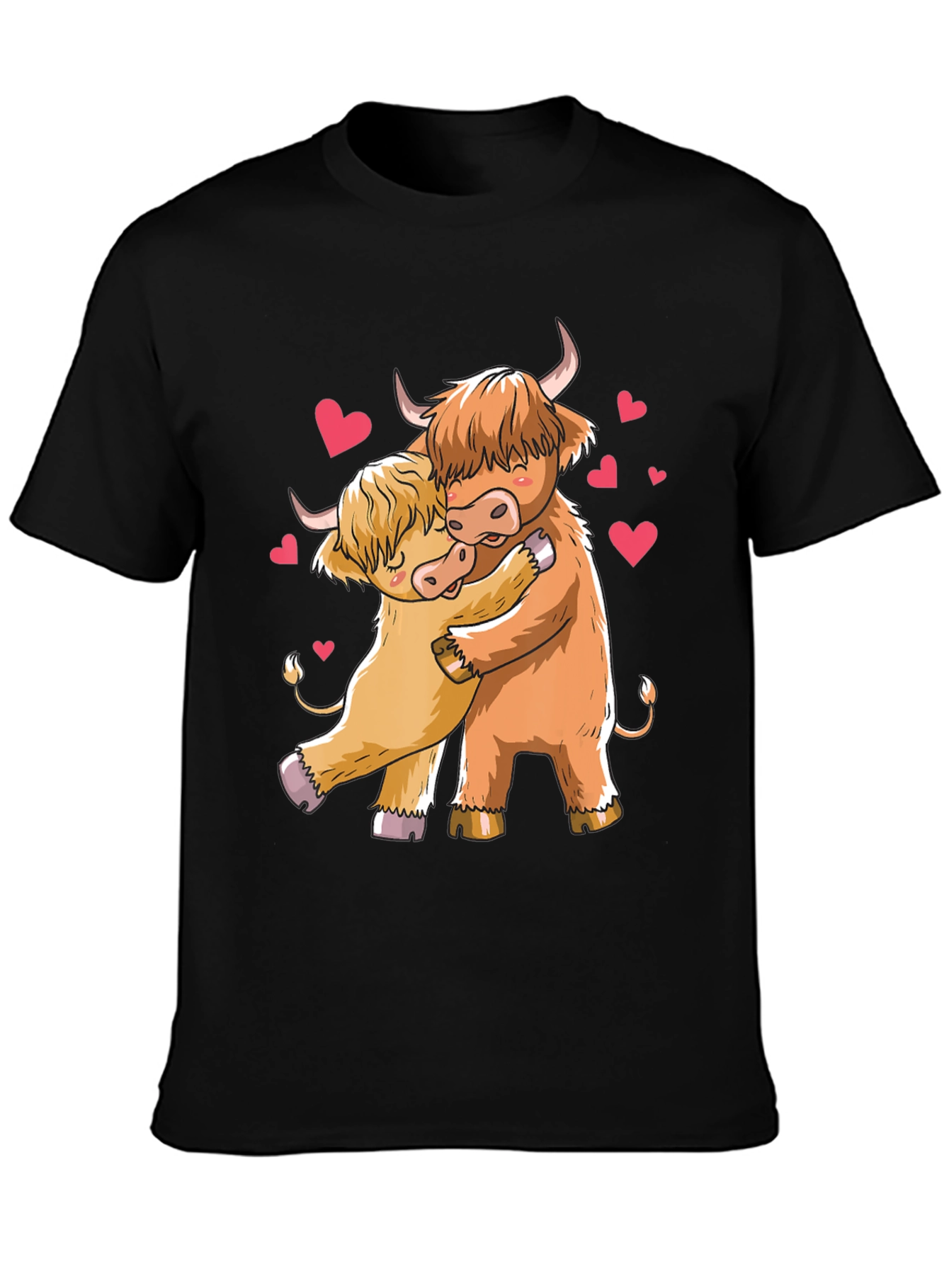 Highland Cow Lovers Black T-Shirt