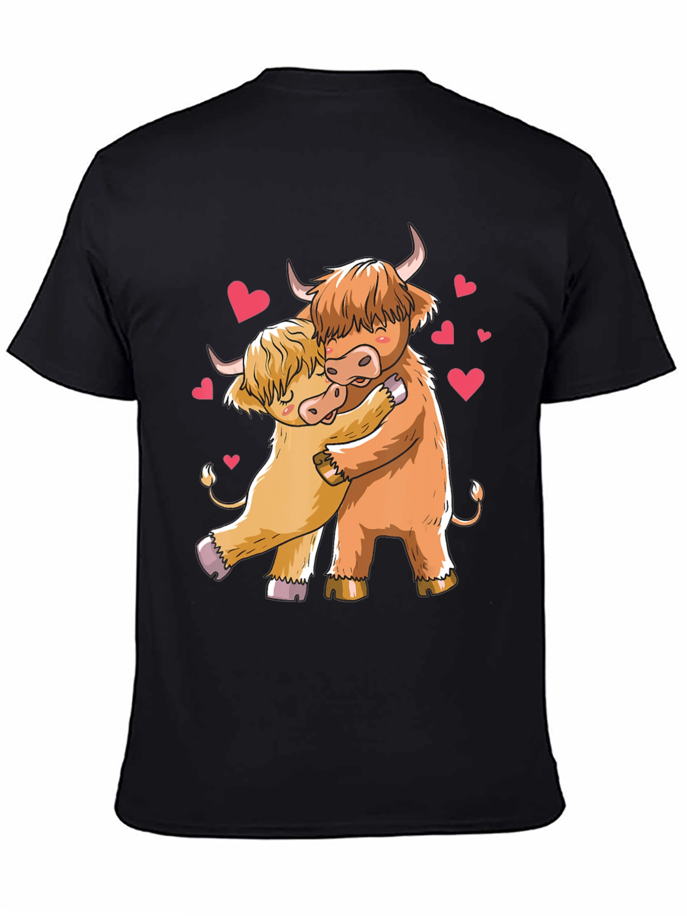 Highland Cow Lovers Black T-Shirt