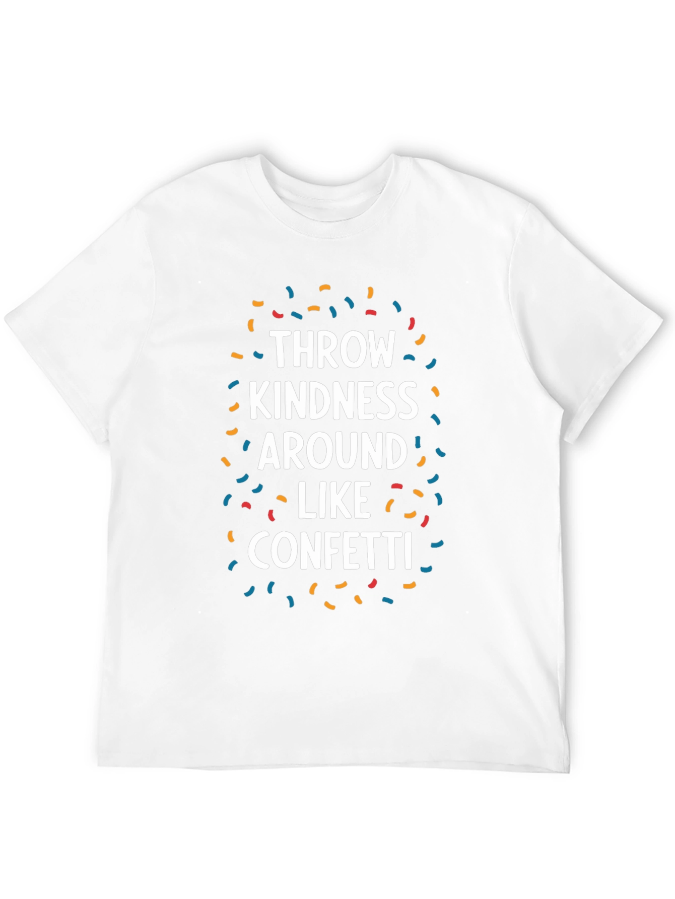 Kindness Confetti Graphic Tee - Black Cotton T-Shirt