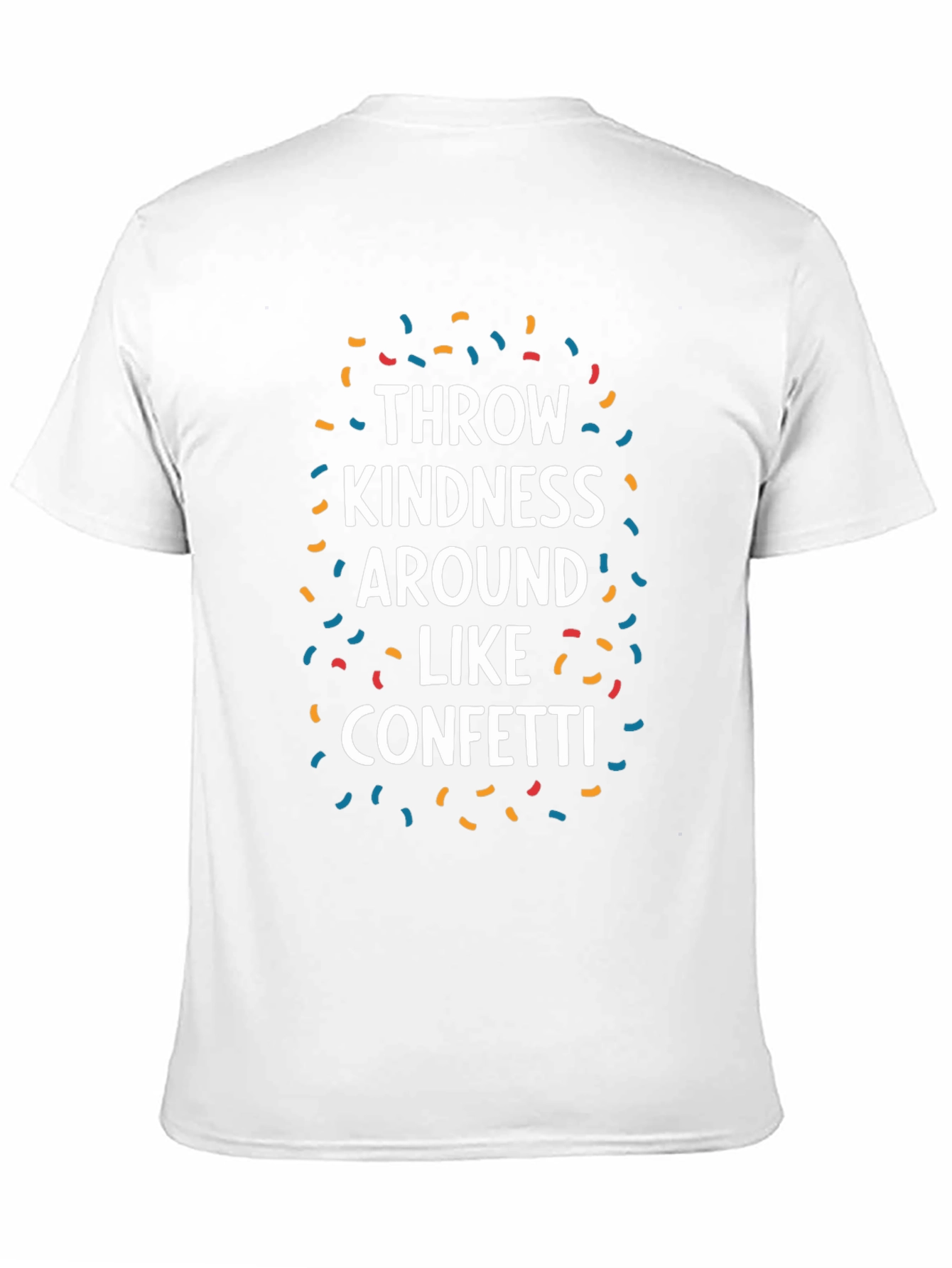 Kindness Confetti Graphic Tee - Black Cotton T-Shirt