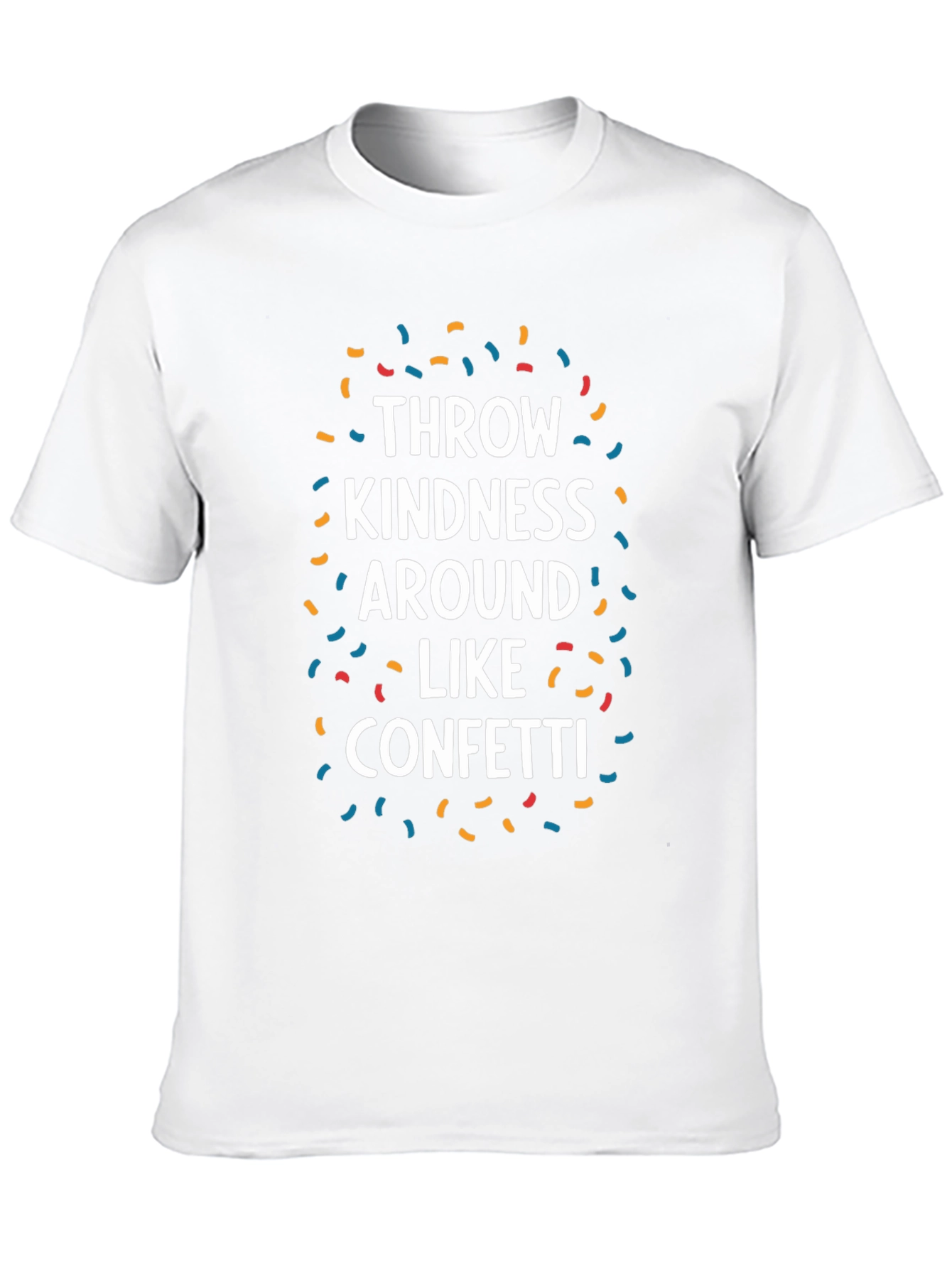 Kindness Confetti Graphic Tee - Black Cotton T-Shirt