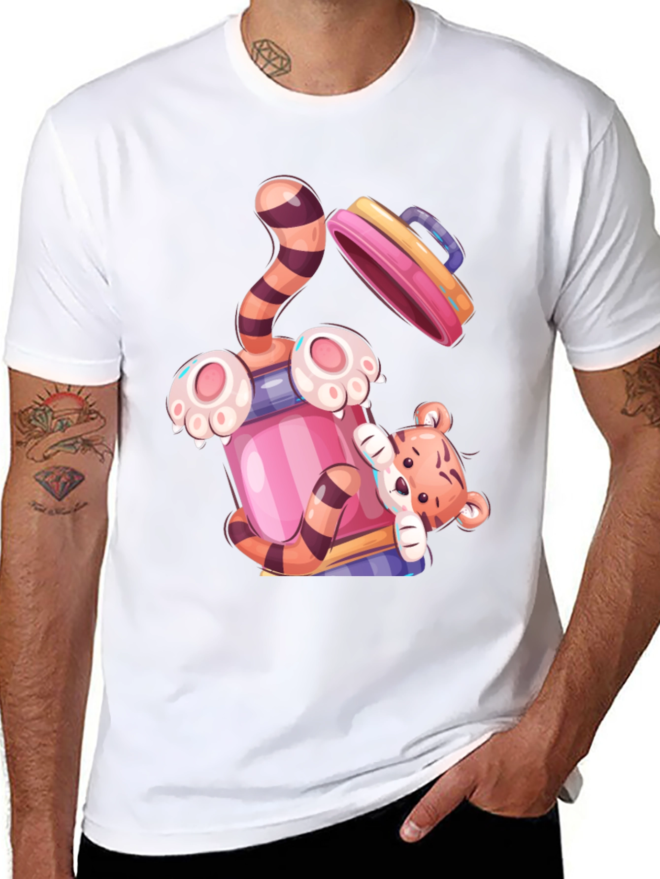 Cute Tiger in a Jar Graphic Tee
