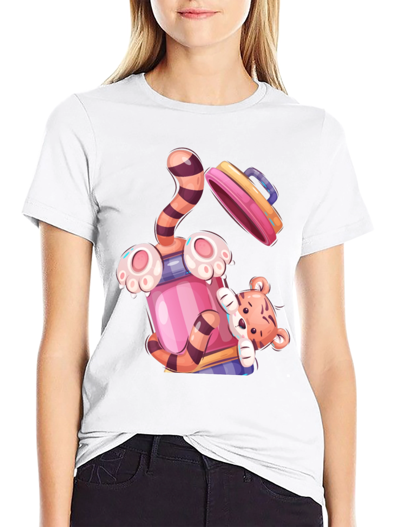 Cute Tiger in a Jar Graphic Tee