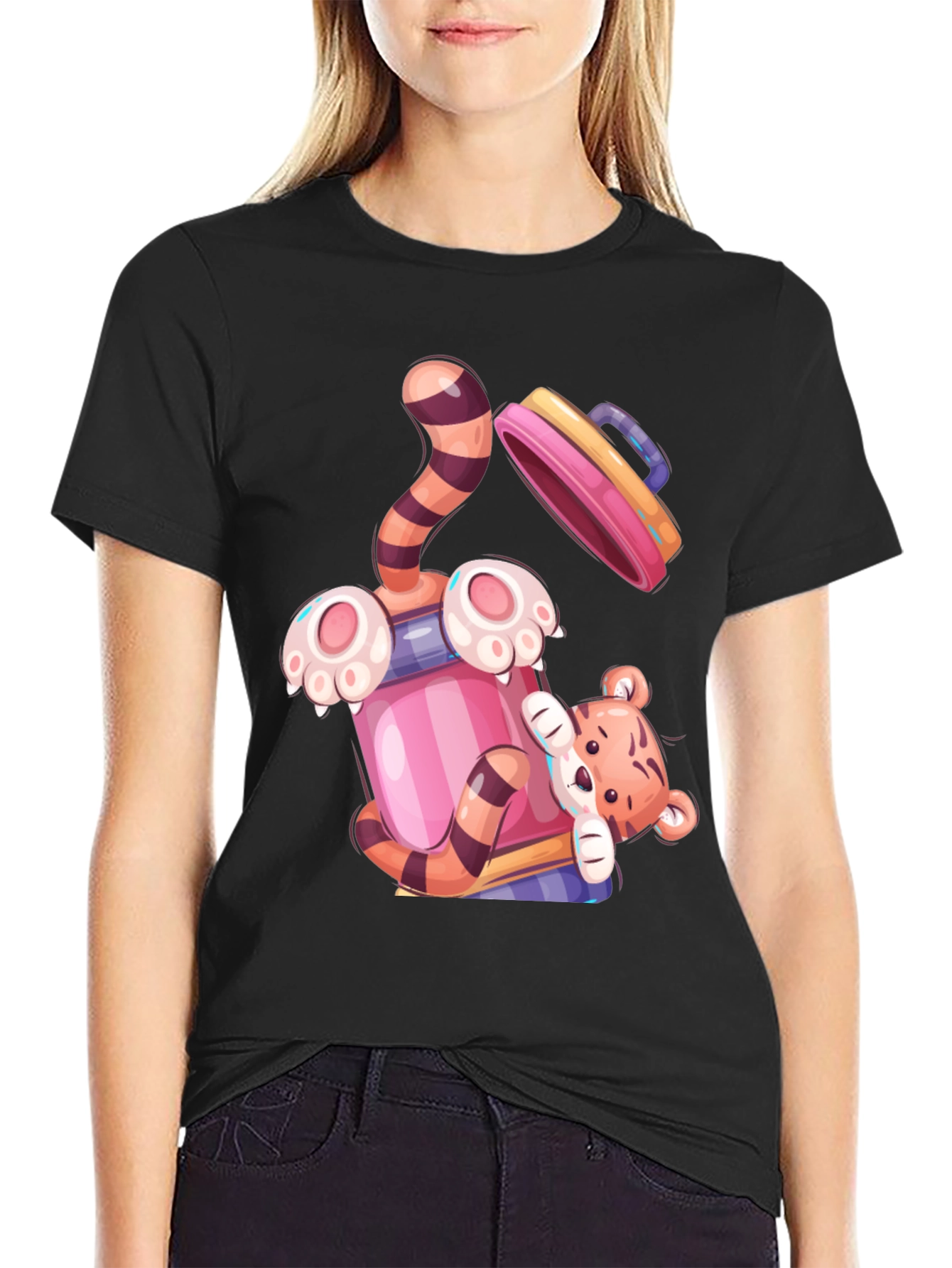 Cute Tiger in a Jar Graphic Tee