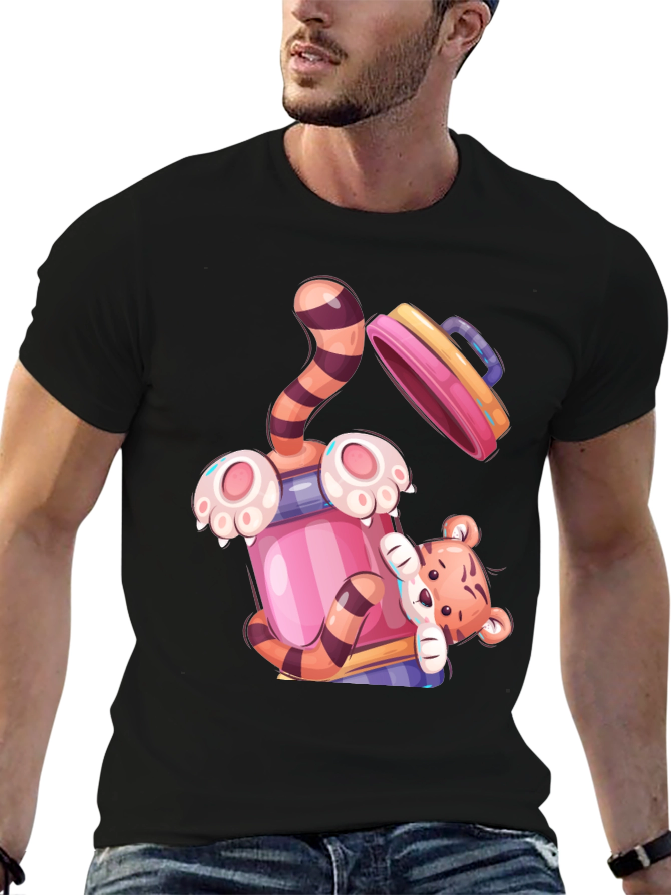 Cute Tiger in a Jar Graphic Tee