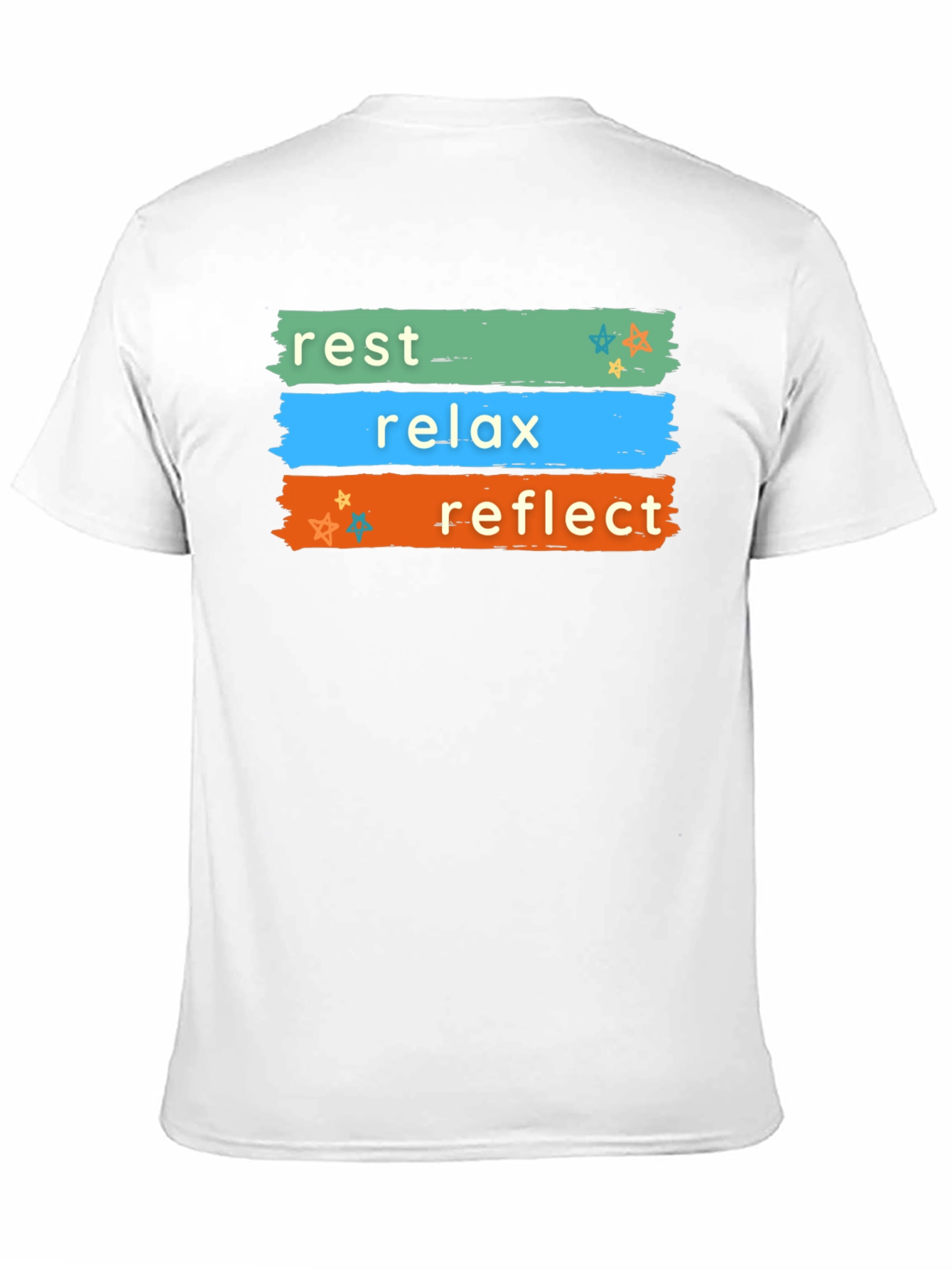 Rest Relax Reflect Graphic T-Shirt - Black Casual Tee