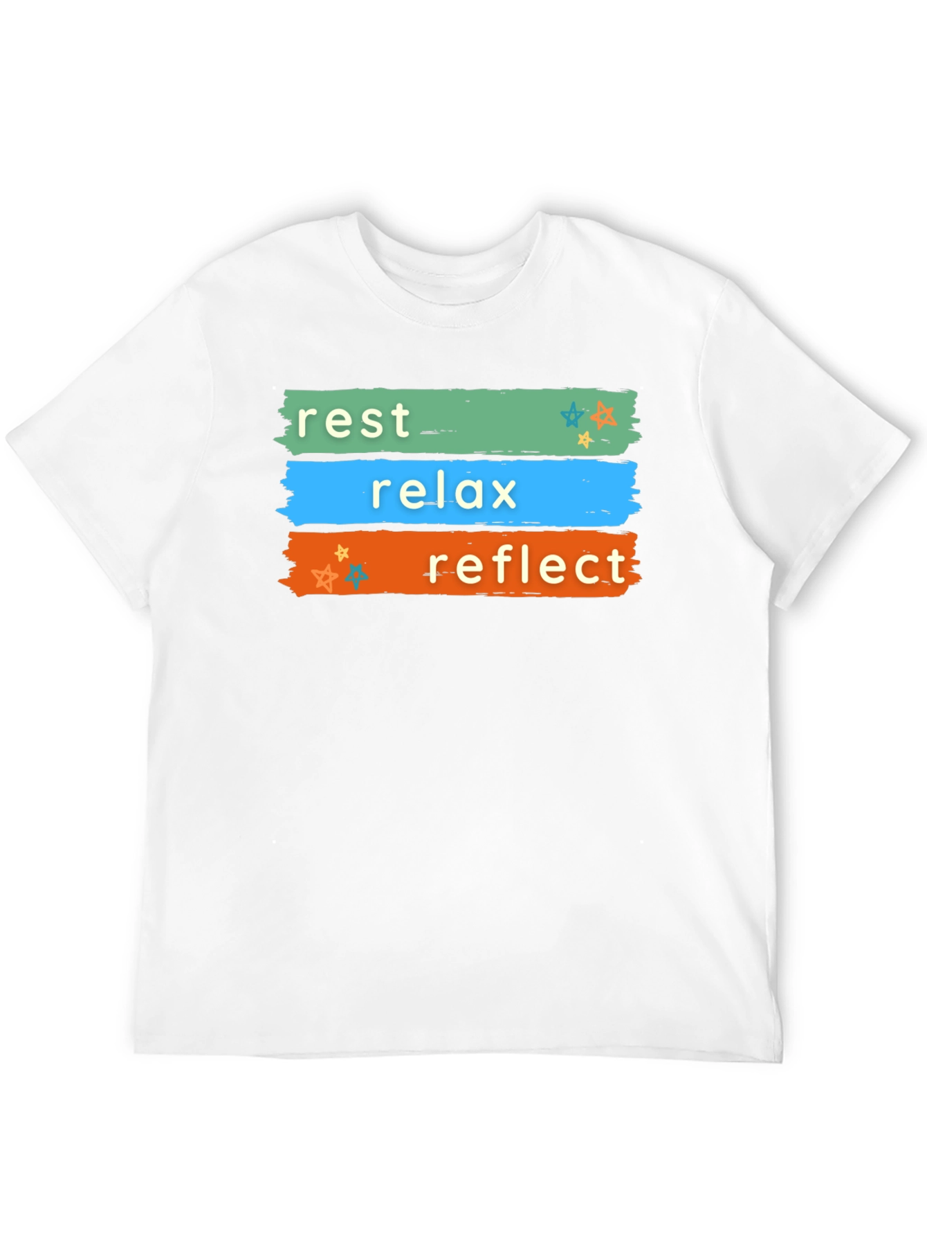Rest Relax Reflect Graphic T-Shirt - Black Casual Tee