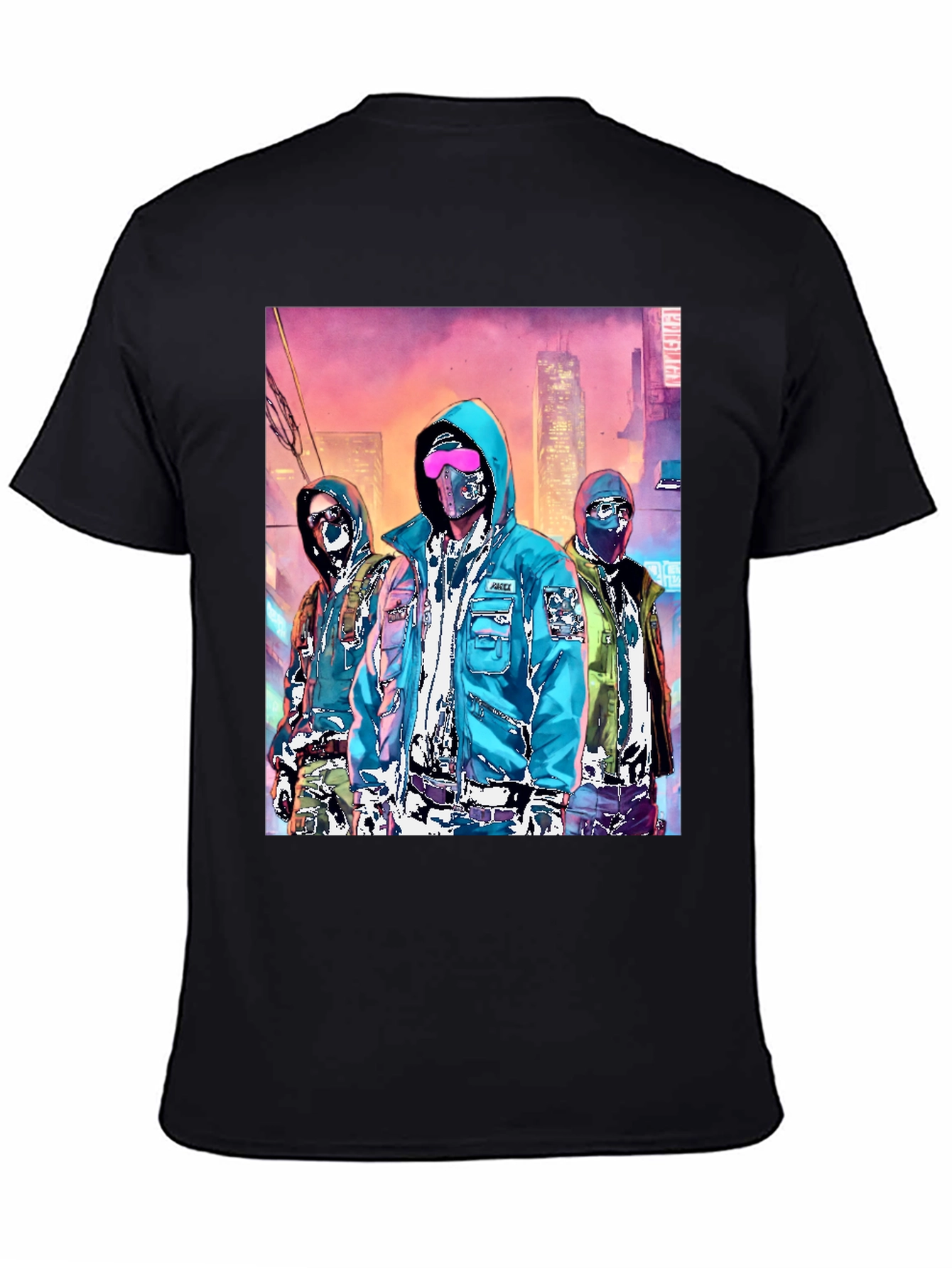 Cyberpunk Gang Graphic Tee - Urban Style