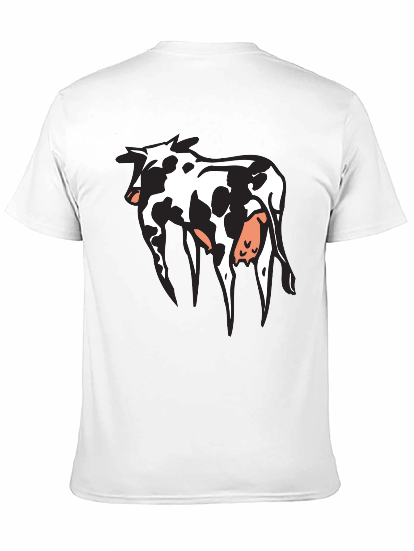 Cow Print Graphic T-Shirt - Black Cotton Tee