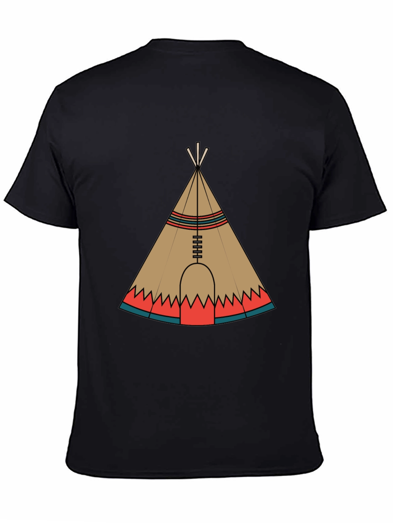Teepee Graphic Black T-Shirt