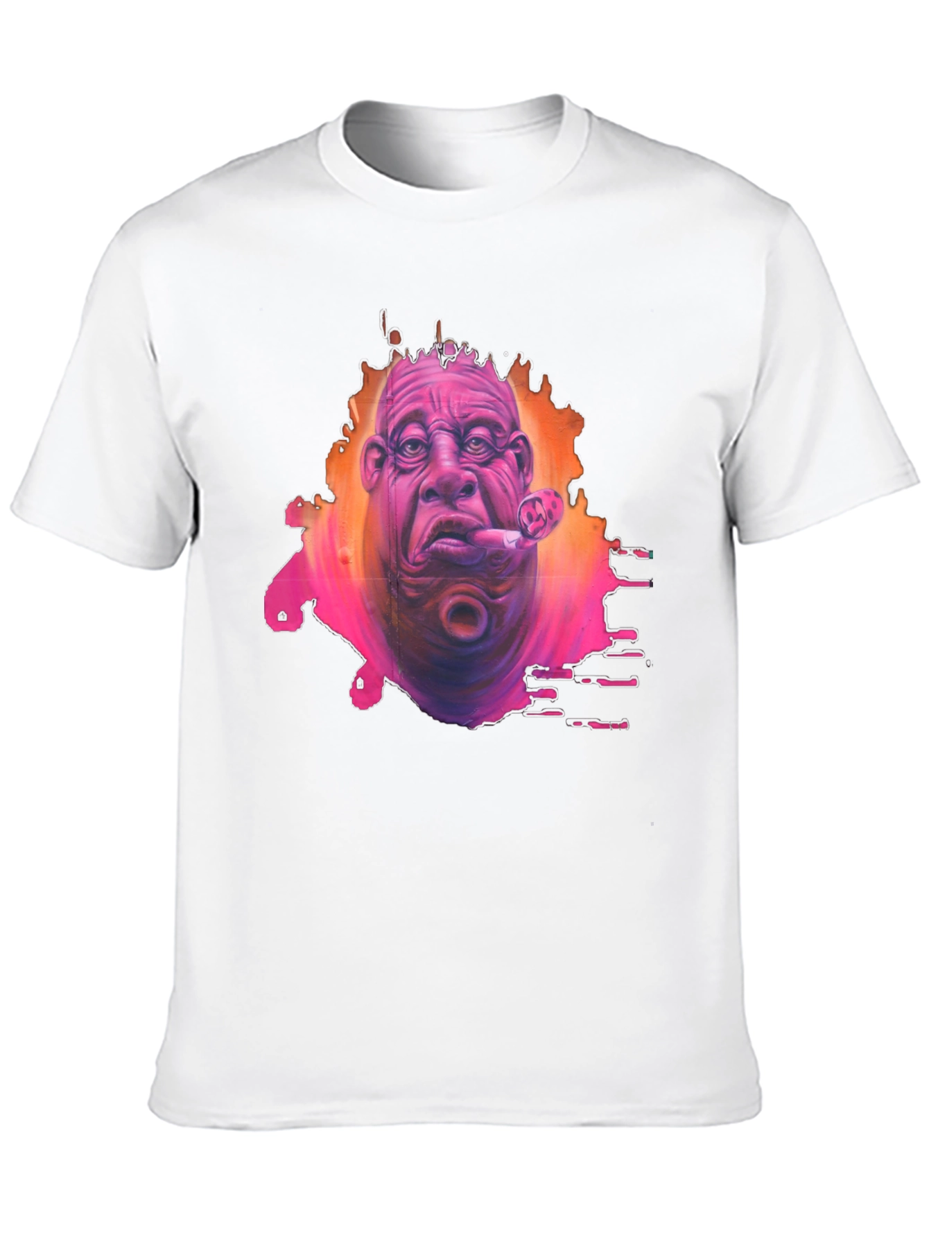 Unique Graphic Print Mens Black T-Shirt