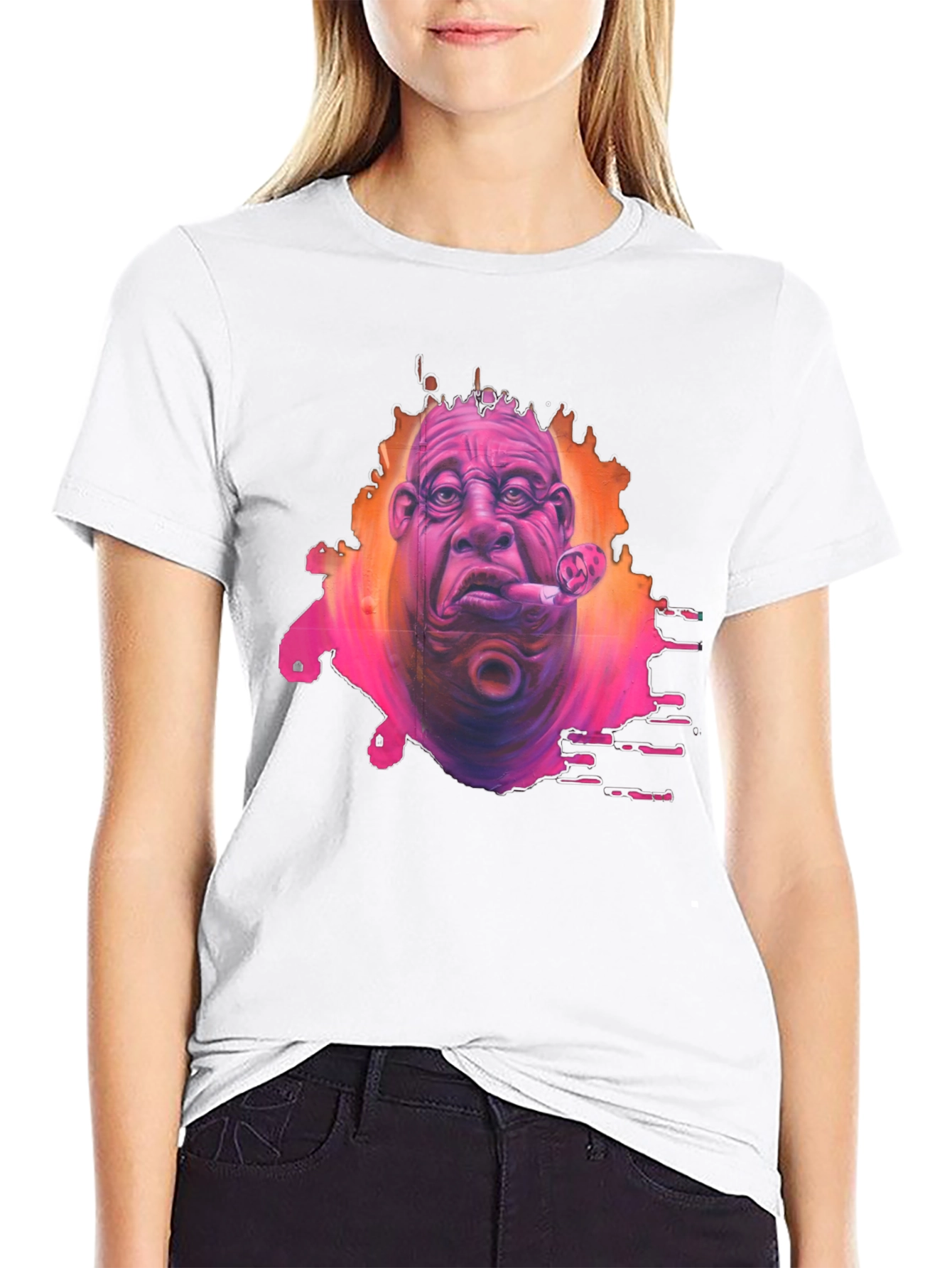 Unique Graphic Print Mens Black T-Shirt