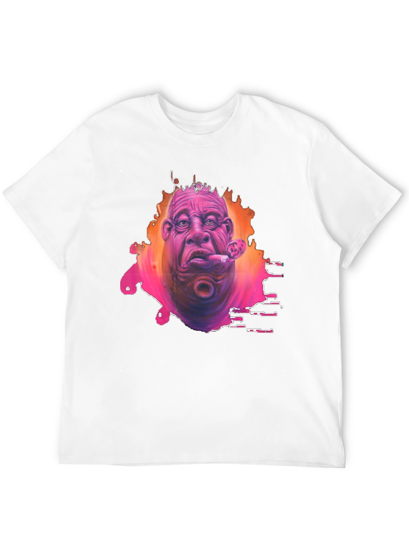 Unique Graphic Print Mens Black T-Shirt