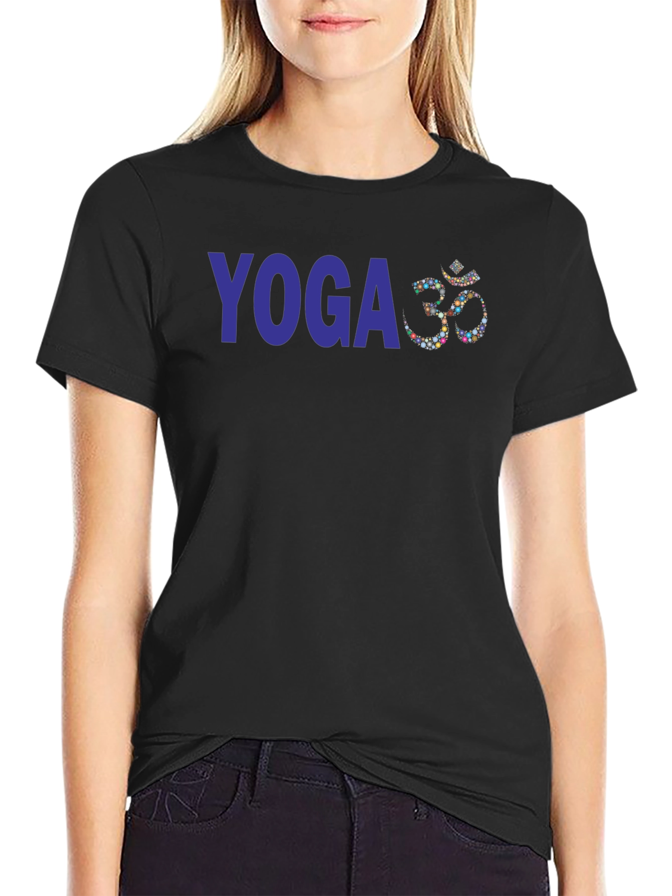 Yoga Om Symbol T-Shirt - Mens Black Tee