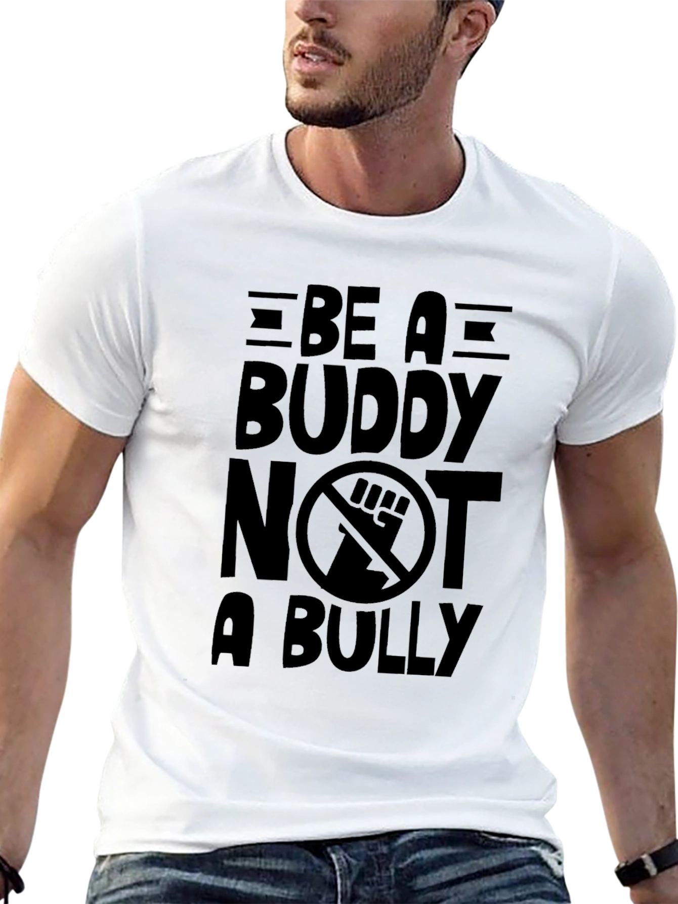 Be a Buddy Not a Bully Black T-Shirt