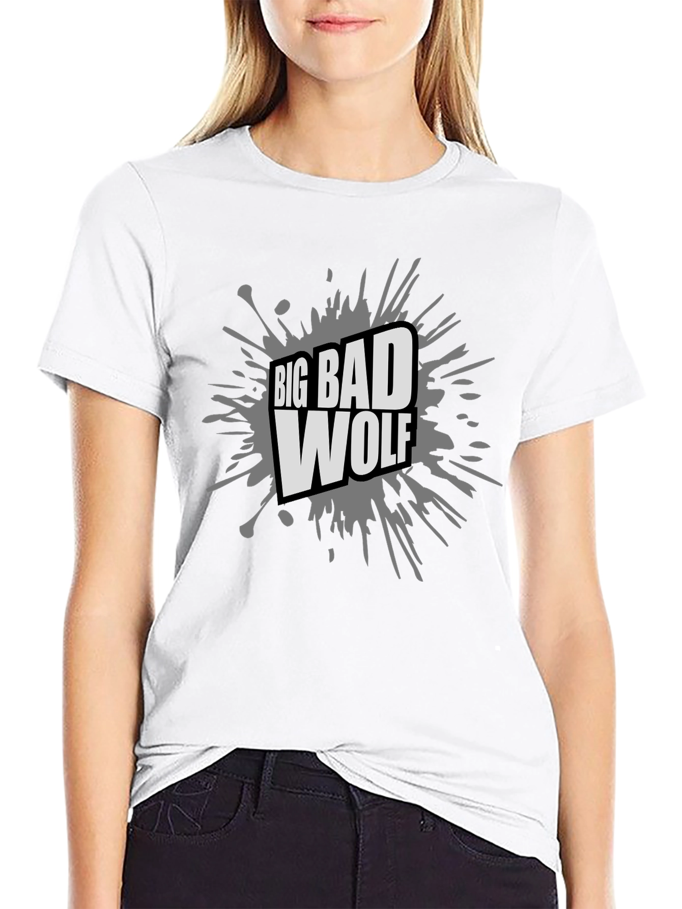 Big Bad Wolf Graphic Tee - Black Cotton T-Shirt