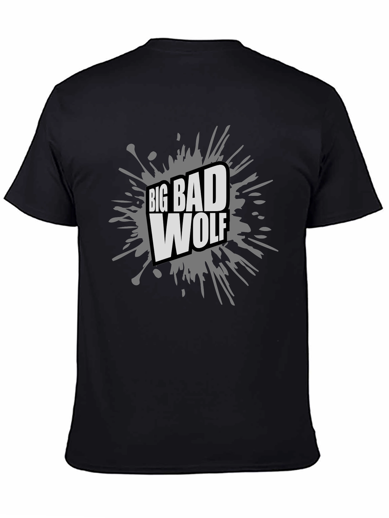 Big Bad Wolf Graphic Tee - Black Cotton T-Shirt