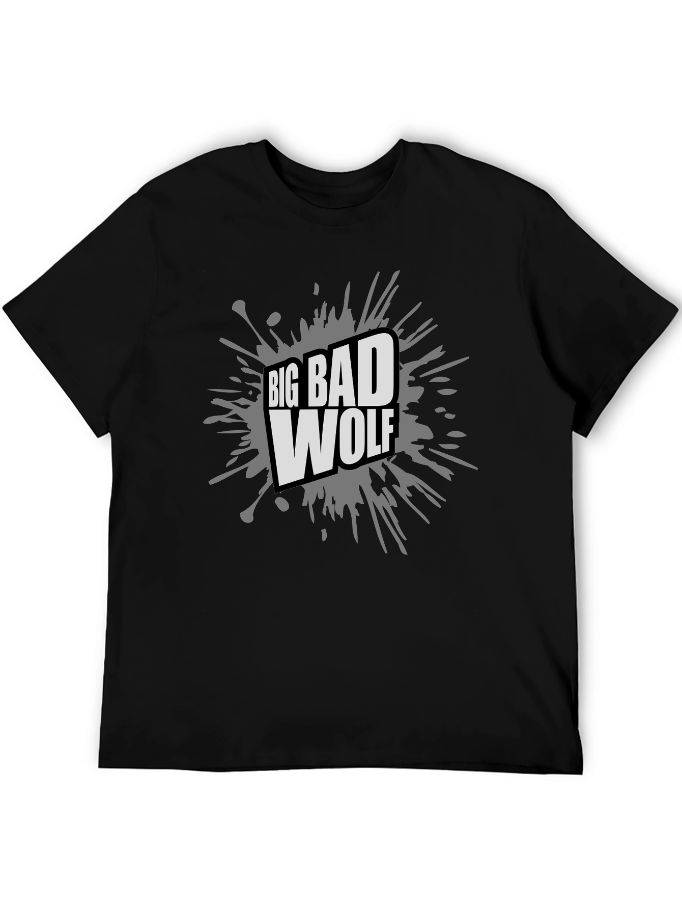 Big Bad Wolf Graphic Tee - Black Cotton T-Shirt