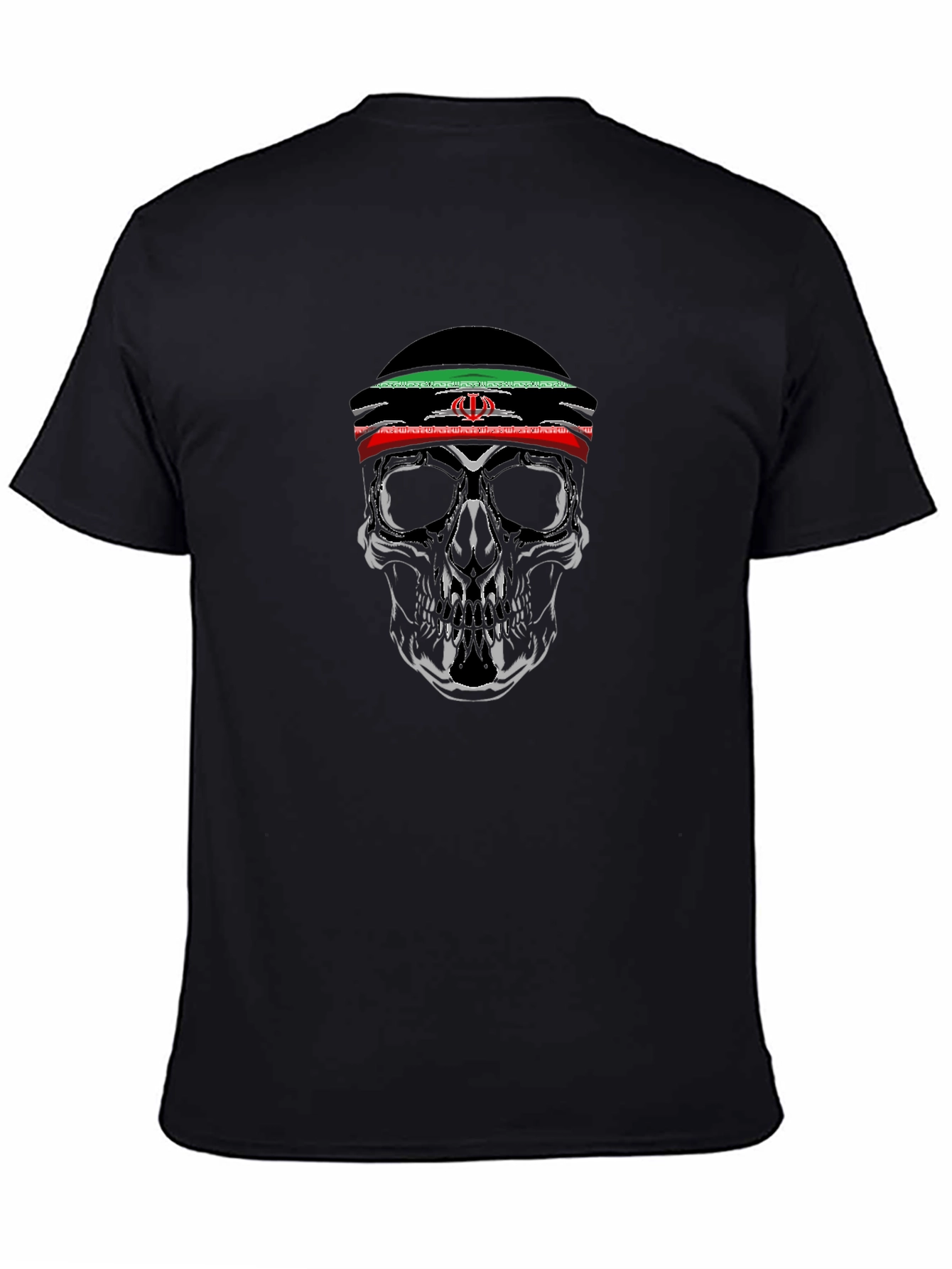Skull Graphic Tee - Iran Flag Headband