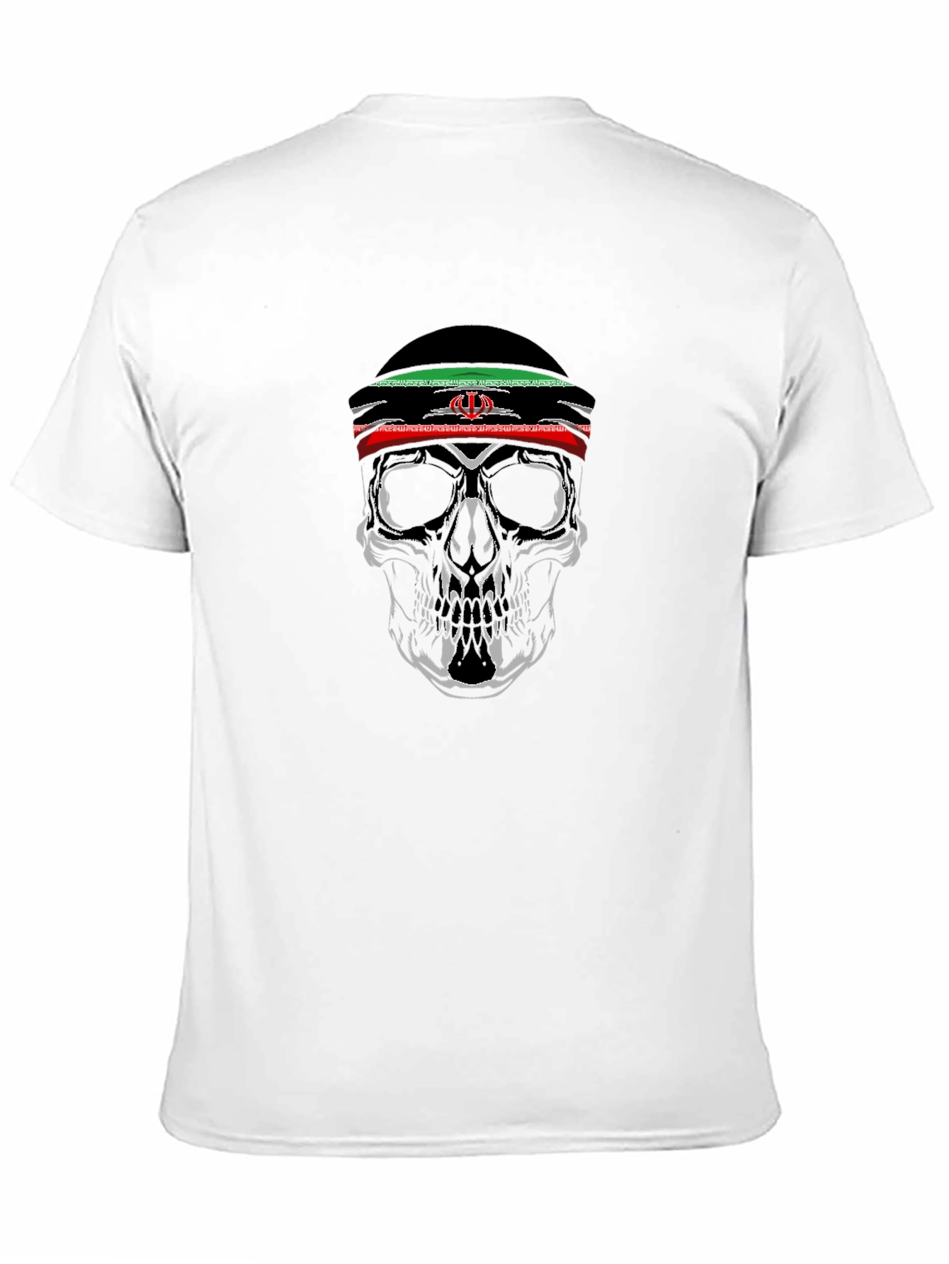 Skull Graphic Tee - Iran Flag Headband