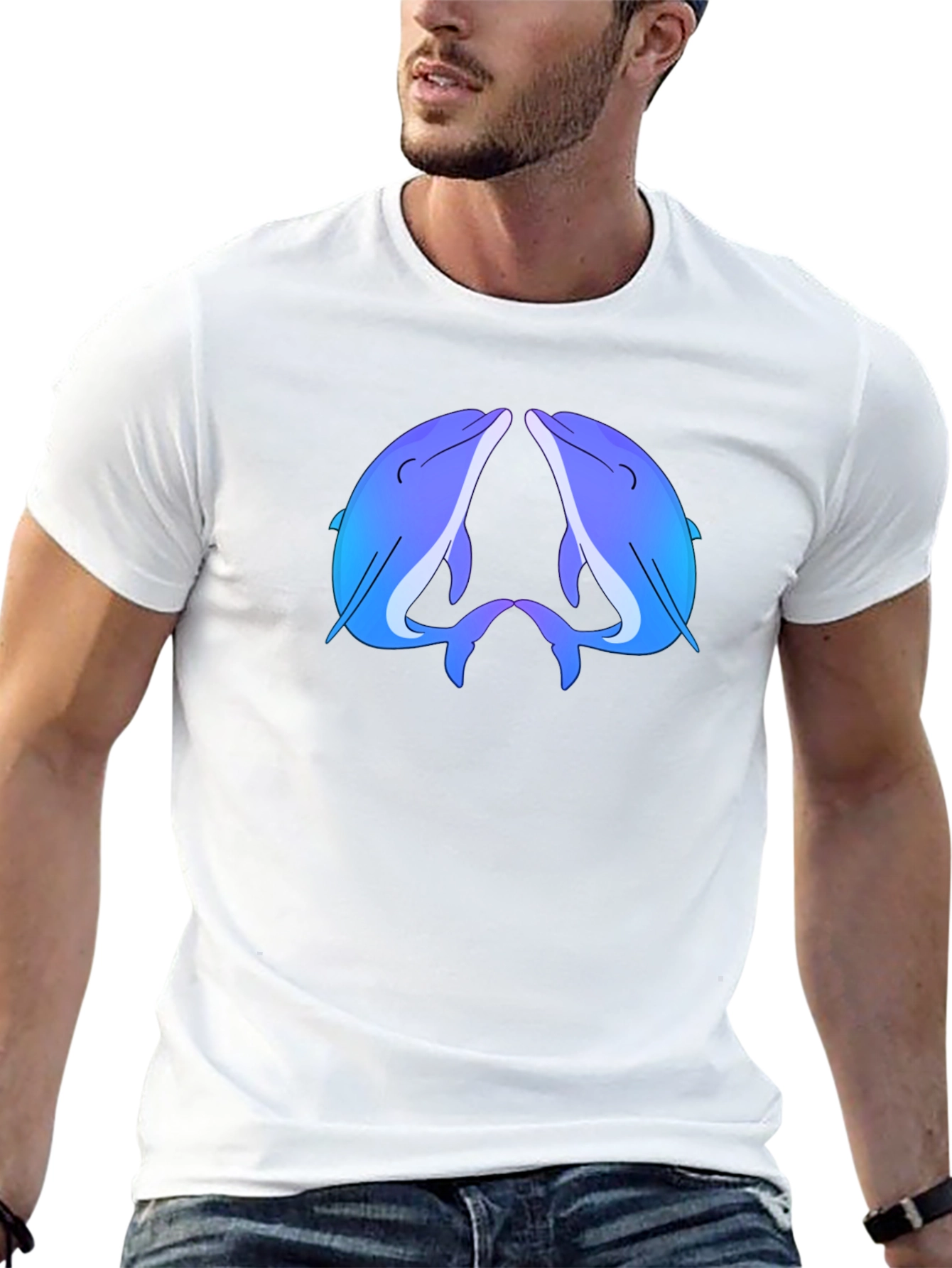Blue Dolphin Black T-Shirt