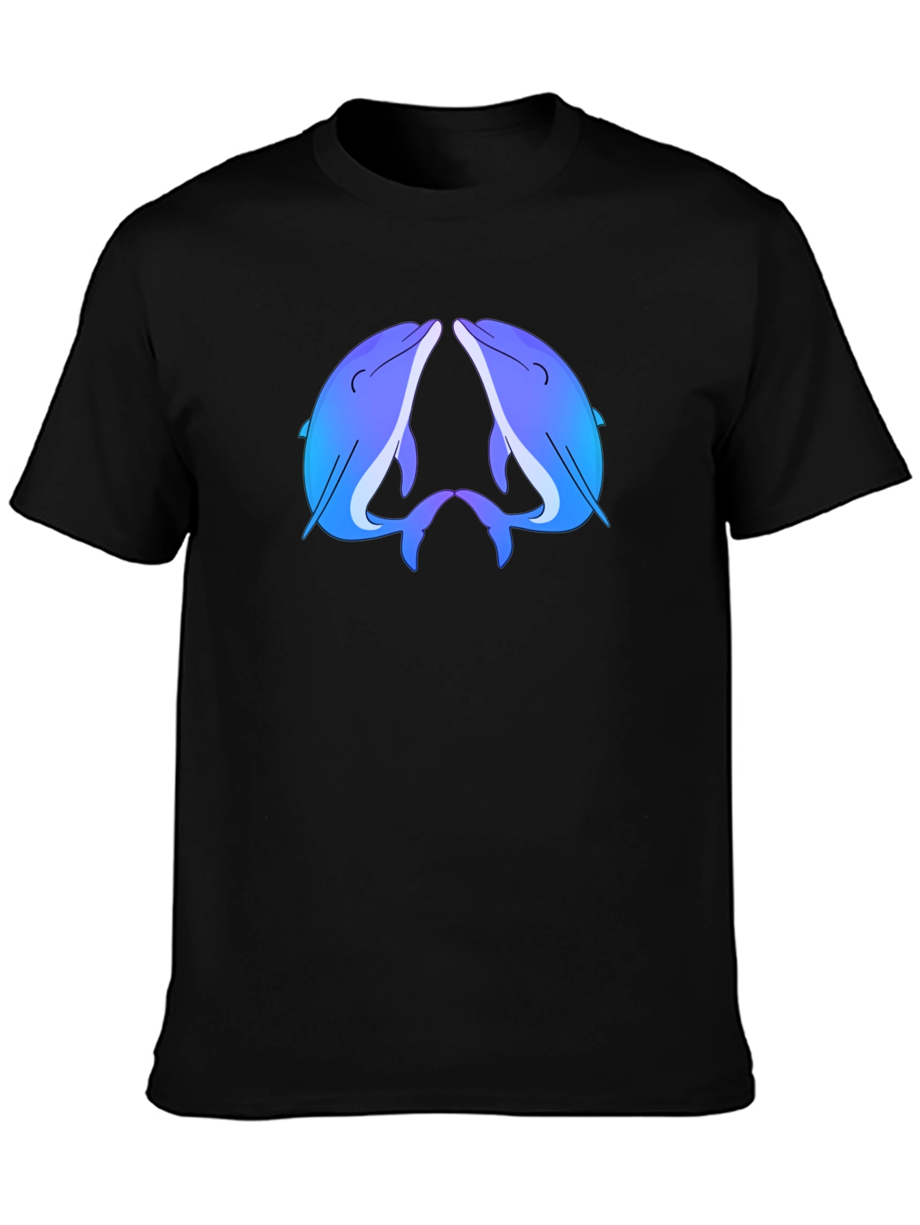 Blue Dolphin Black T-Shirt
