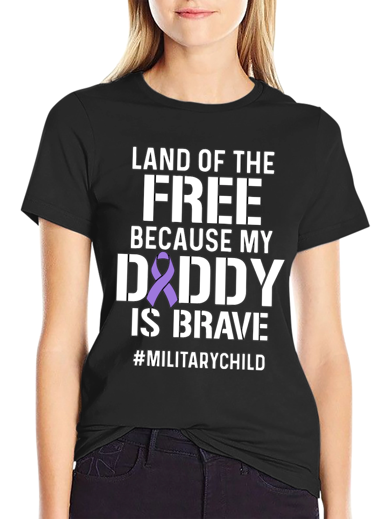 Land of the Free Military Child T-Shirt
