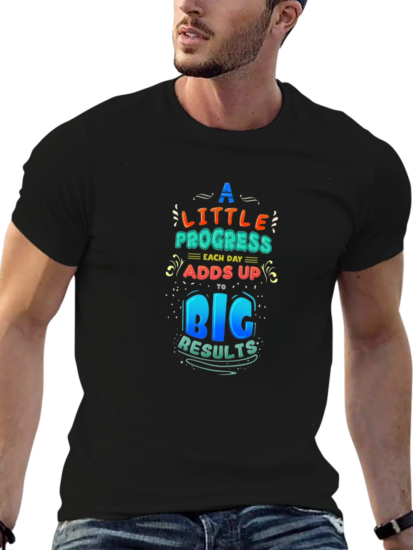 Motivational T-Shirt: Progress Adds Up