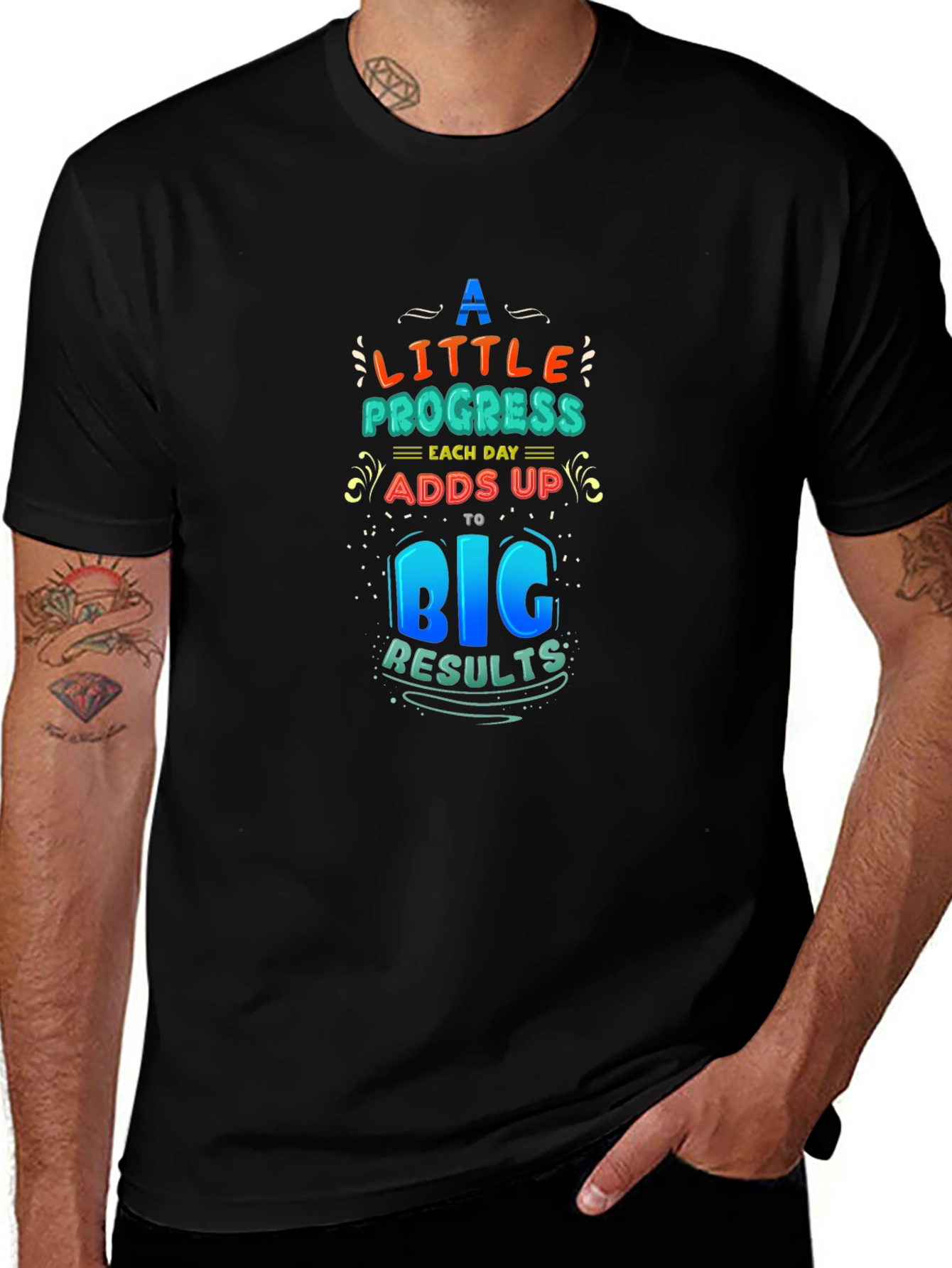 Motivational T-Shirt: Progress Adds Up