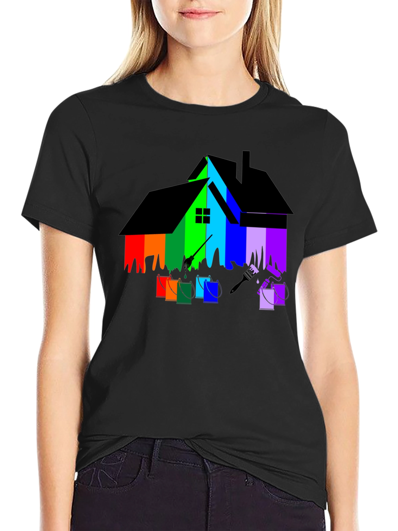 Colorful House Painting T-Shirt