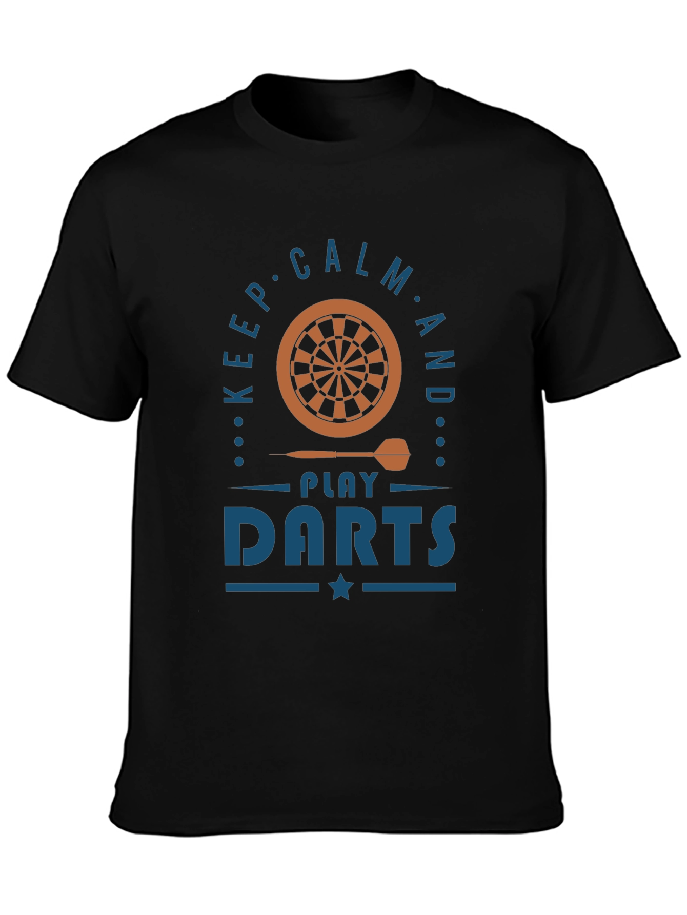 Keep Calm and Play Darts Black T-Shirt