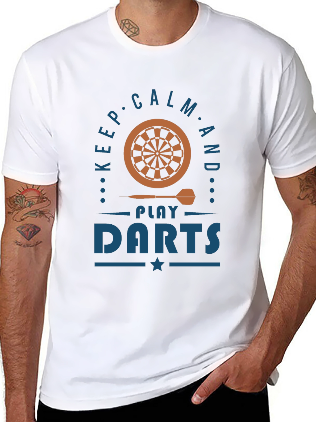 Keep Calm and Play Darts Black T-Shirt