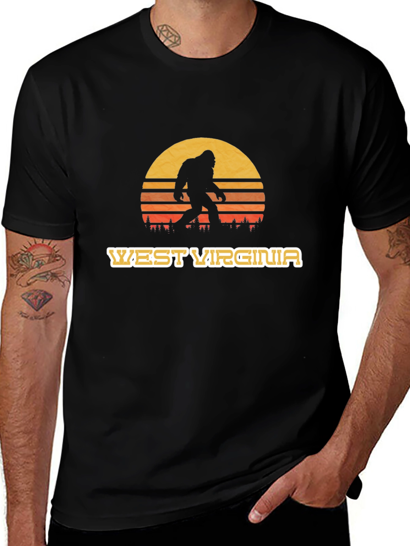 West Virginia Bigfoot Sunset T-Shirt