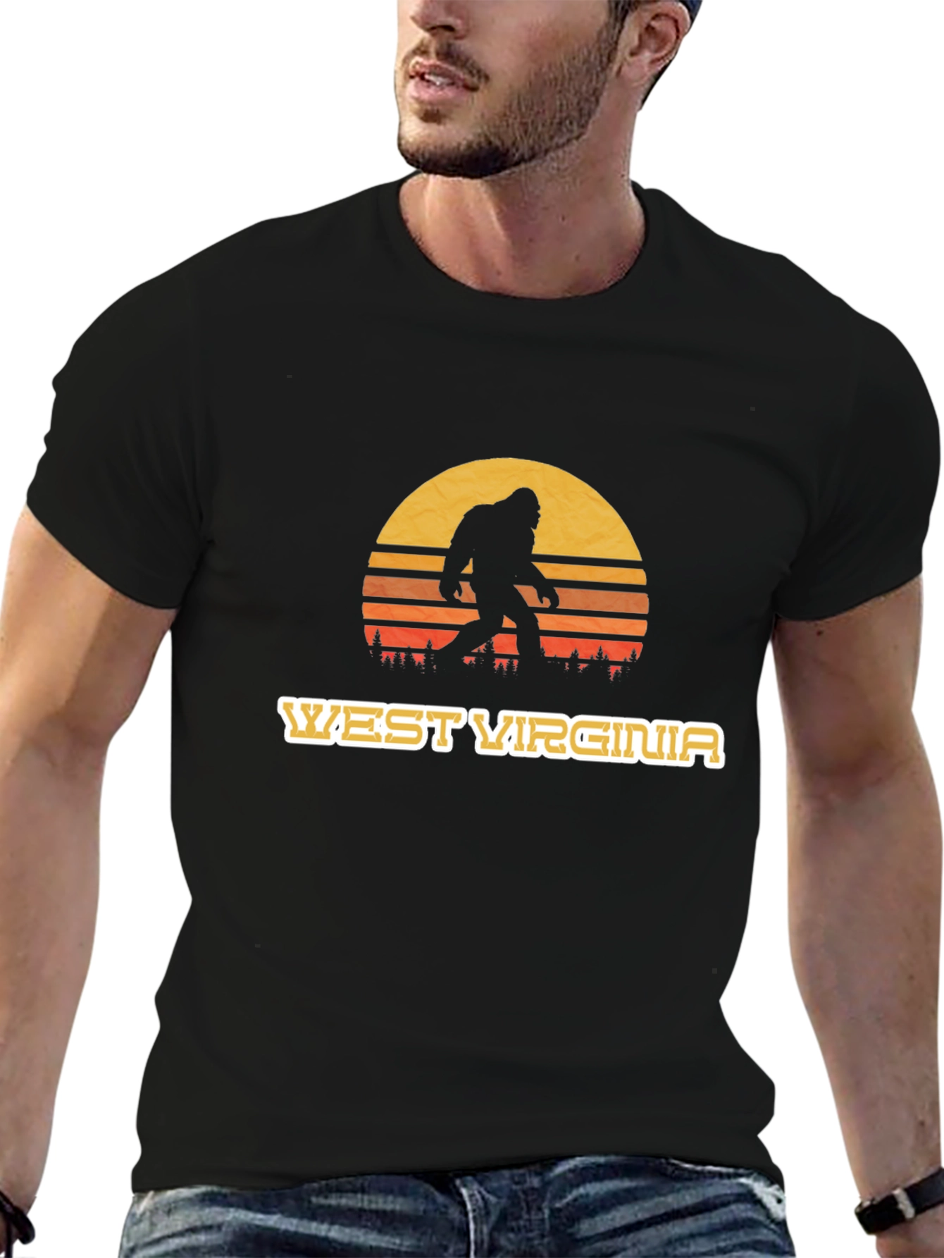 West Virginia Bigfoot Sunset T-Shirt