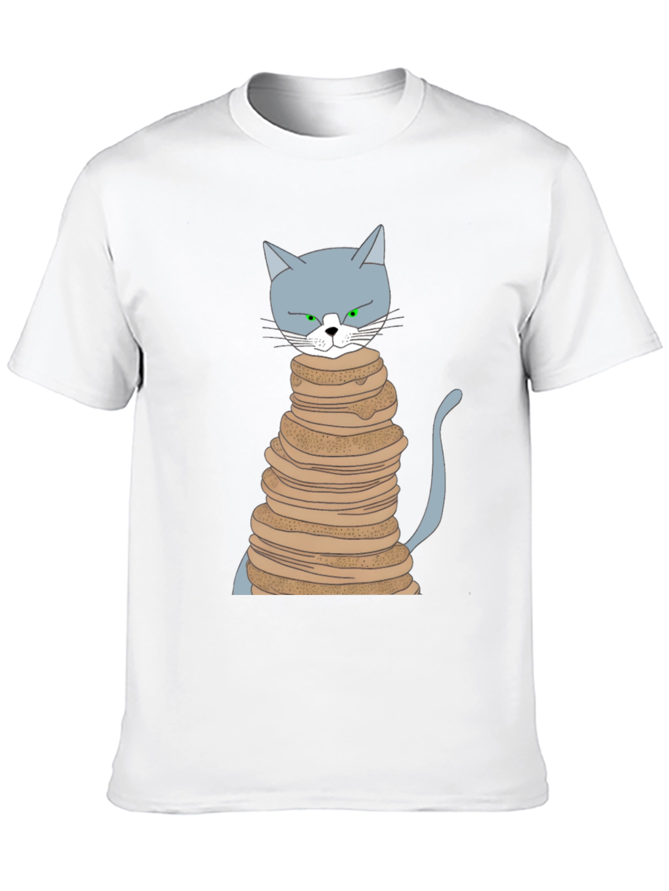 Cat Pancake Stack Graphic T-Shirt