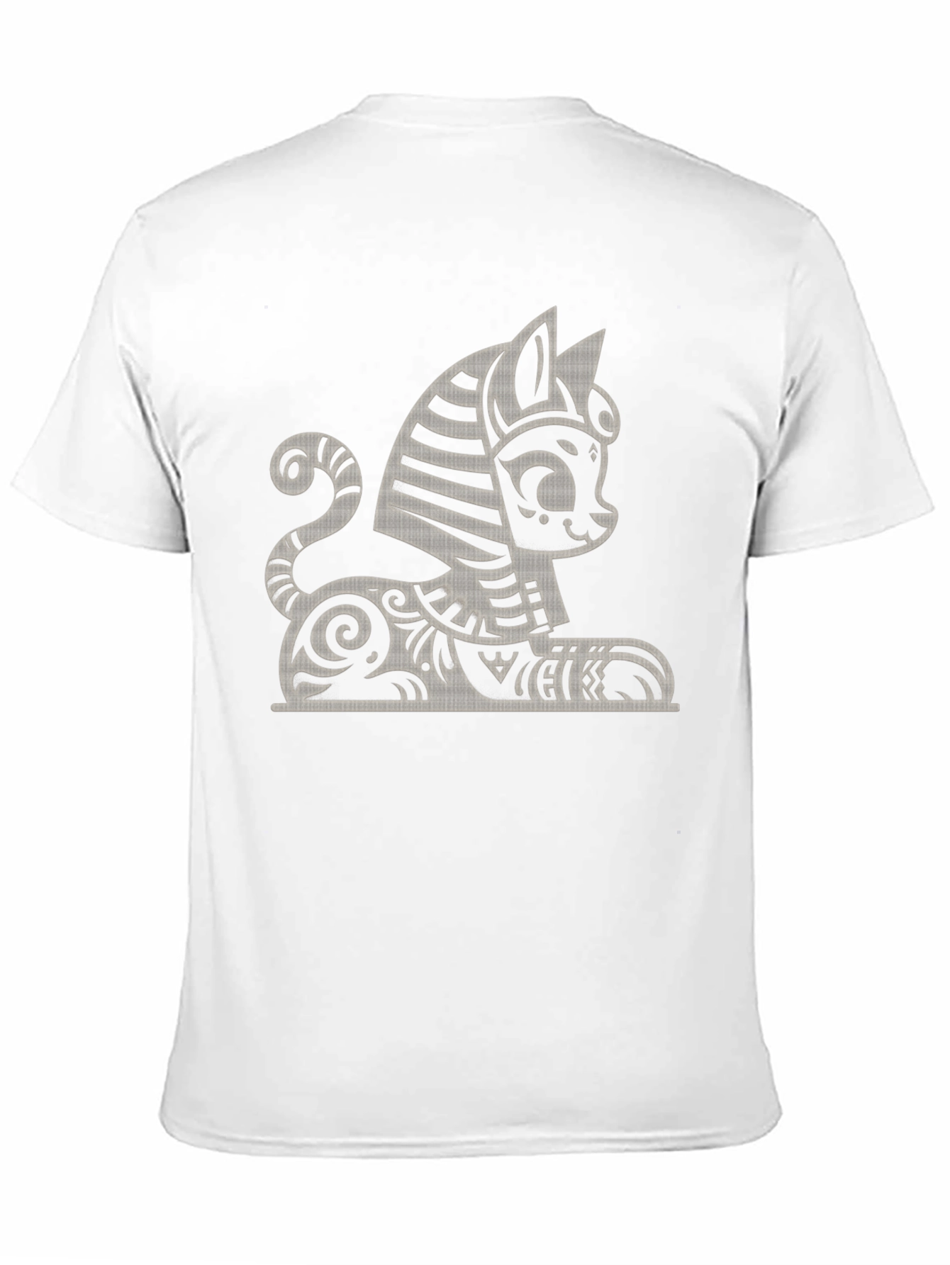 Egyptian Cat Sphinx Graphic Tee - Black T-Shirt