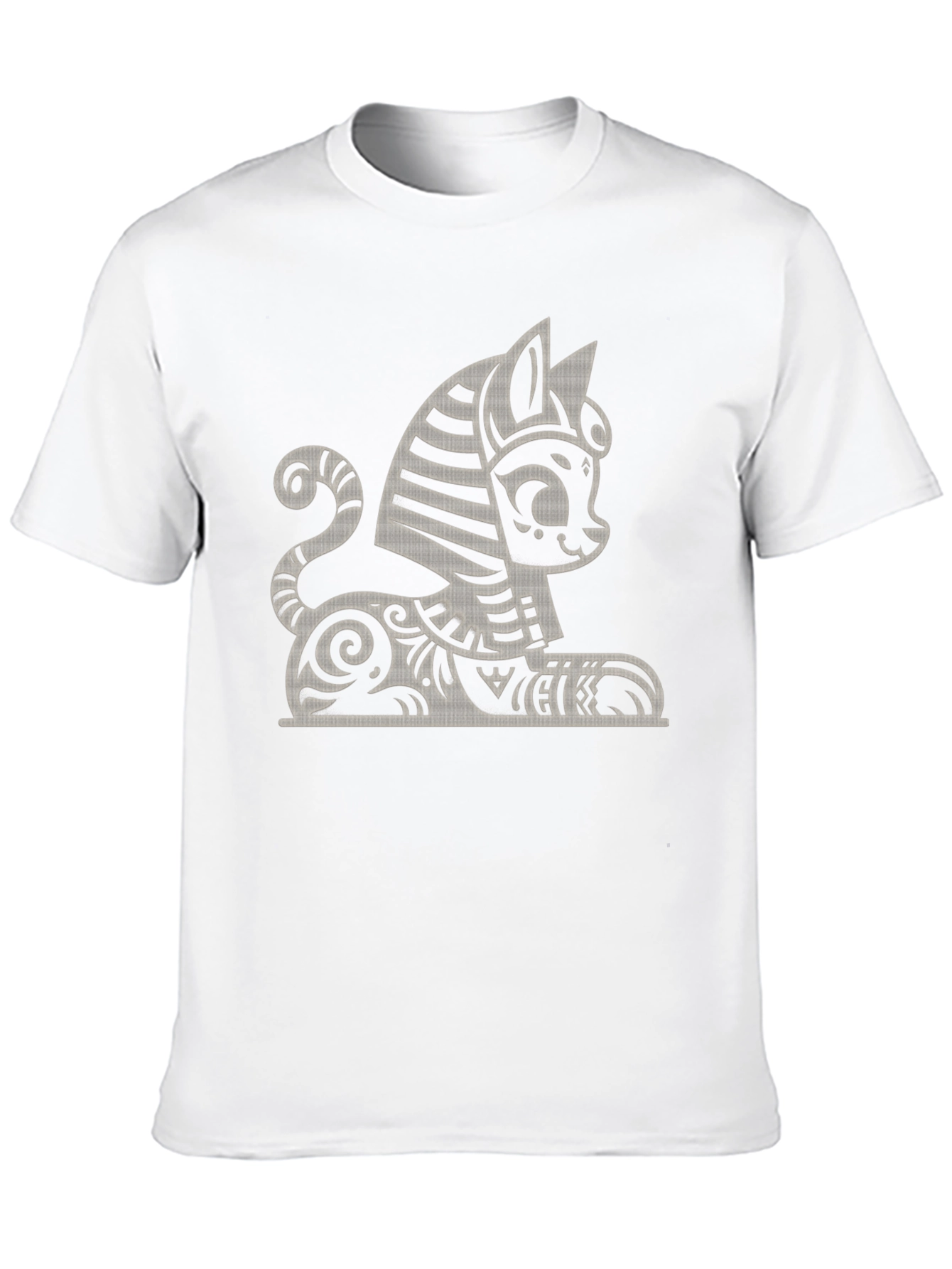 Egyptian Cat Sphinx Graphic Tee - Black T-Shirt