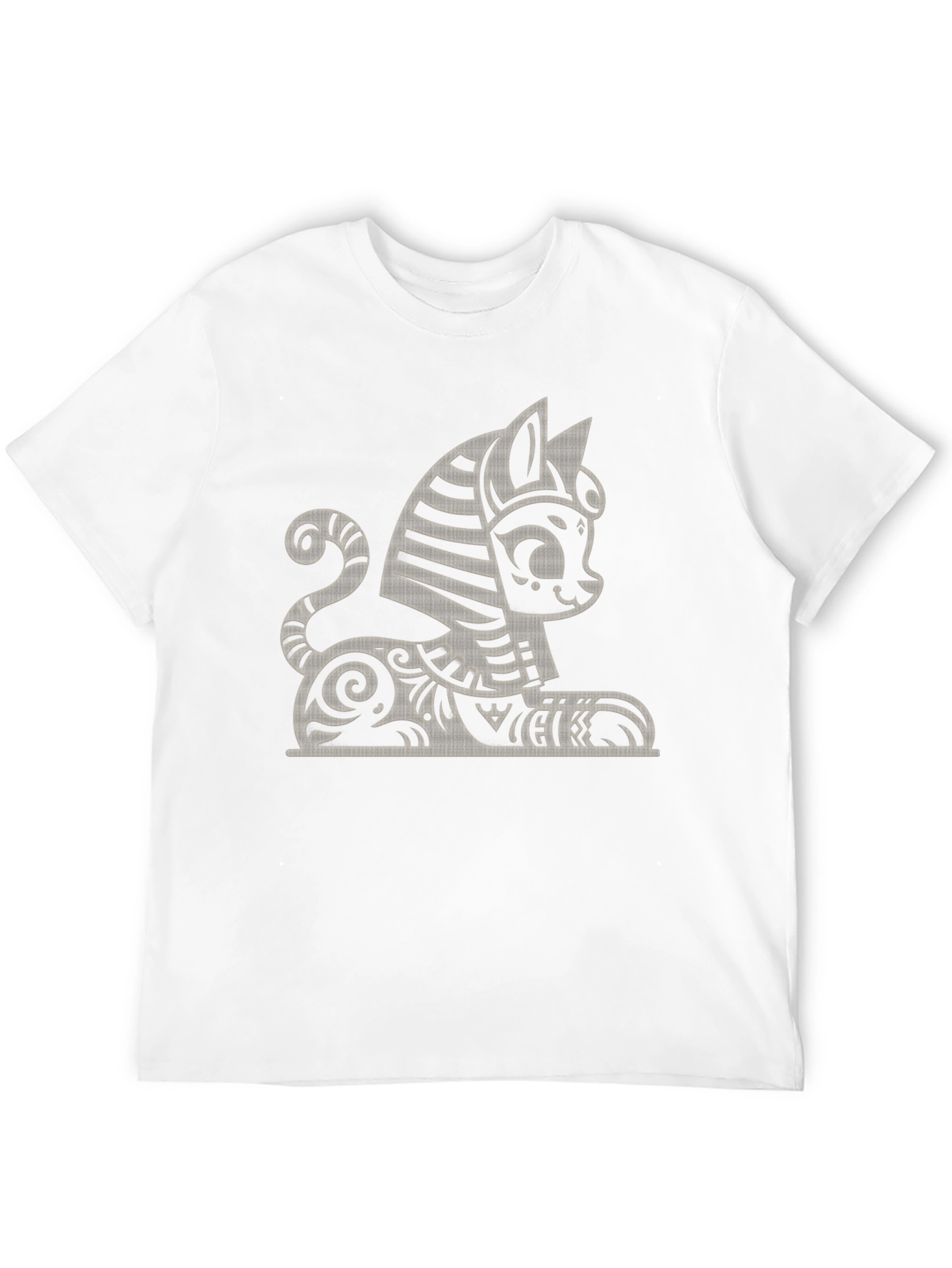 Egyptian Cat Sphinx Graphic Tee - Black T-Shirt