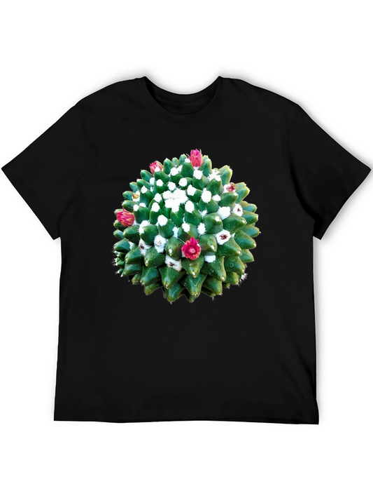 Cactus Flower Graphic Tee - Unique Nature Shirt