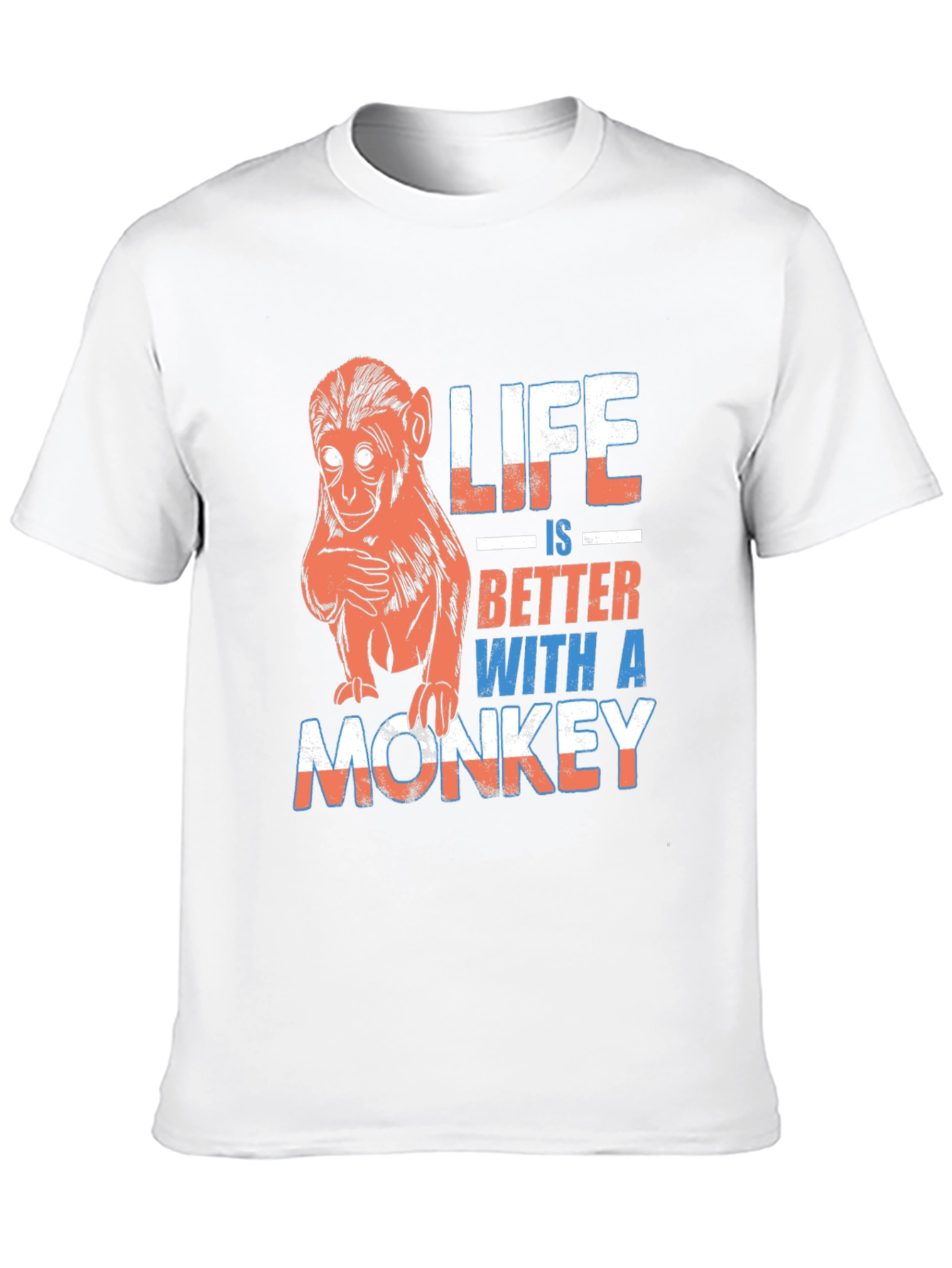 Life is Better With A Monkey Graphic T-Shirt