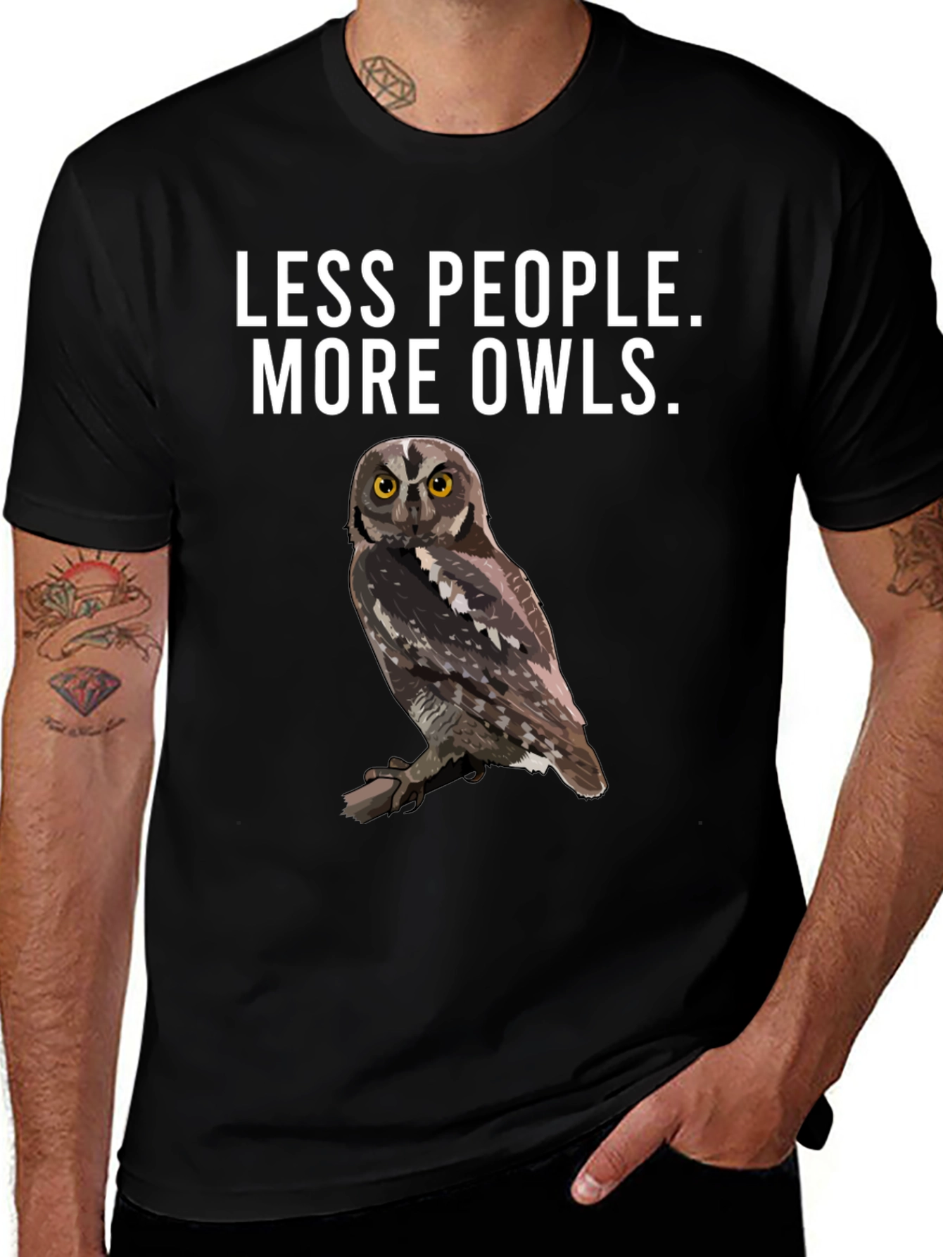 Less People More Owls T-Shirt